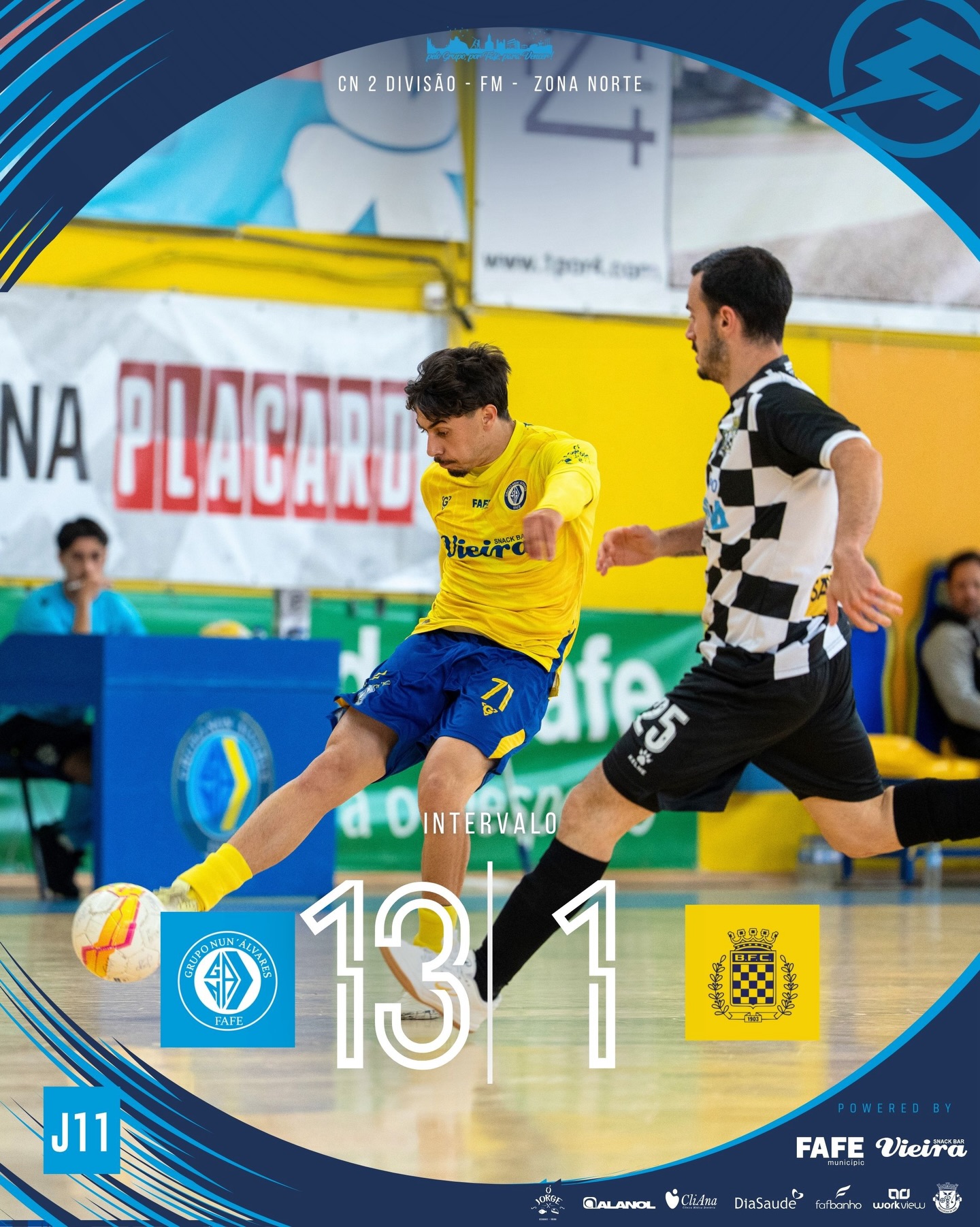 Intervalo ⏸️ #GNABFC
Nun’Álvares 13-1 Boavista FC
#peloGRUPOporFAFEparaVENCER