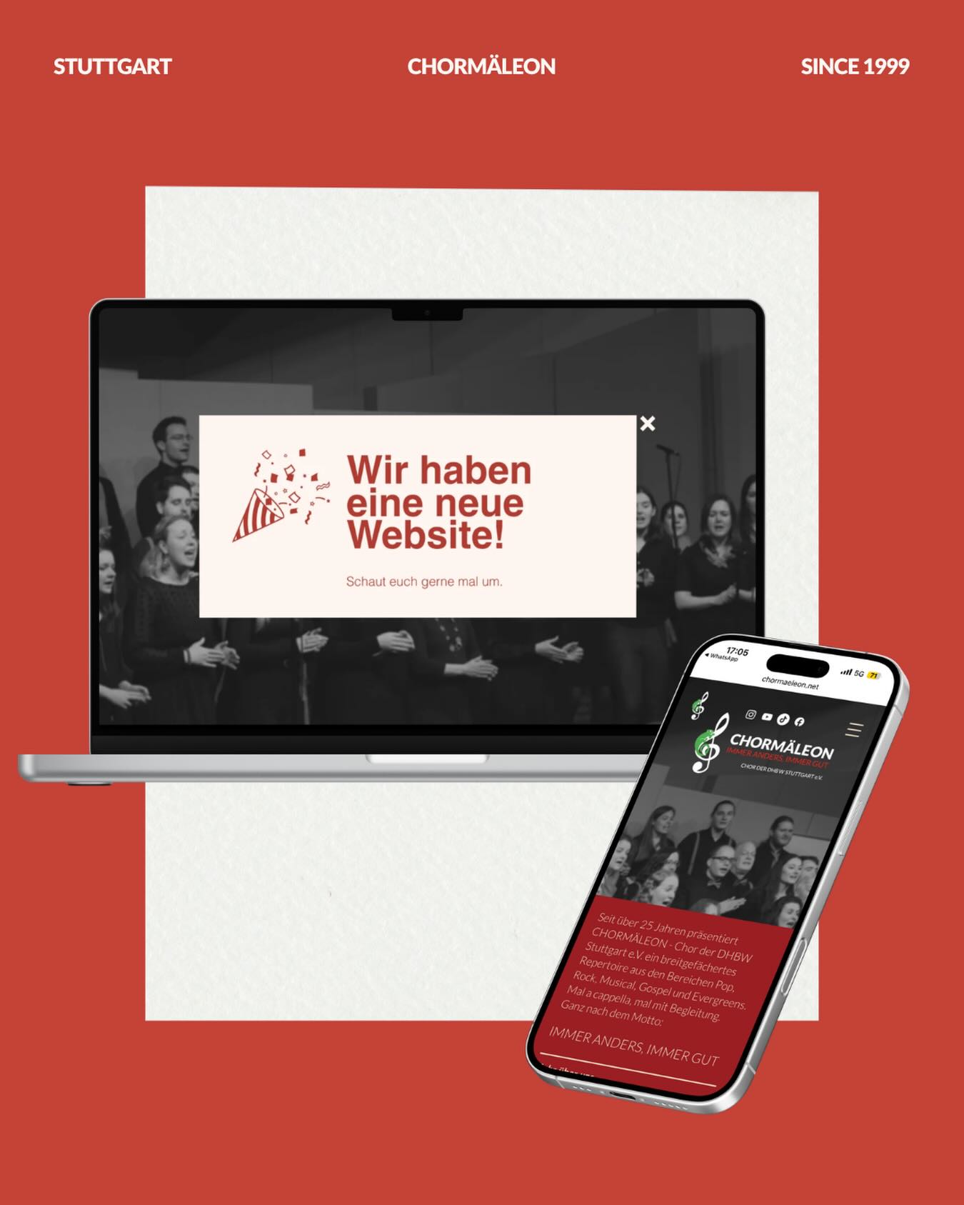 Wir haben eine neue Website!!! 😍
Nach einigen Monaten Arbeit erstrahlt unsere Website endlich in neuem Glanz.🤩
An dieser Stelle ein ganz großes Dankeschön an unsere Liebe @sophiegdesign für das tolle Design! 🫶🏼
Ihr findet auf der Website, wie gehabt, alle wichtigen Infos zu uns, unserem Repertoire und - ganz wichtig - zu unseren Konzerten. 🕺
Schaut gerne mal rein, der Link ist in der Bio! 🤠
#chorstuttgart #0711 #chormusik #singenmachtglücklich chorliebe @s_chorverband
