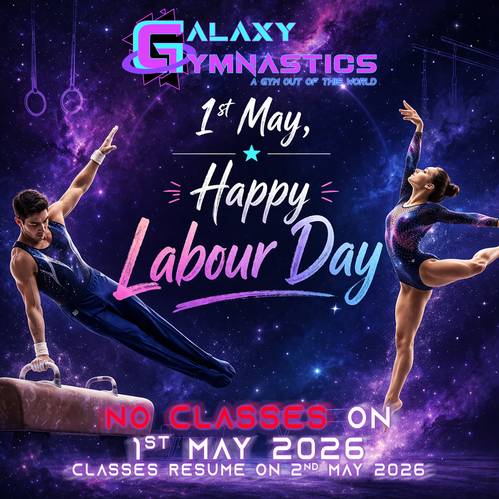 🌟 Happy Labour Day, Galaxians! 🌟
There will be no classes on 1st May 2026 (Friday) for the public holiday.
But the gym will still be open for Open Play Sessions — come by and enjoy some fun movement time with us! 🚀
✅ Classes will resume on 2nd May 2026 (Saturday)
On Labour day, we also celebrate the people who make our Galaxy shine — our dedicated staff, coaches, students, and families. Your hard work, energy, and support are what make Galaxy Gymnastics truly special and A Gym Out of This World. 💜
Wishing everyone a joyful holiday and a fantastic long weekend! ✨
#galaxygymnastics
#galaxygymnasticssg
#agymoutofthisworld
#playpracticetrain
#gymnasticsforall