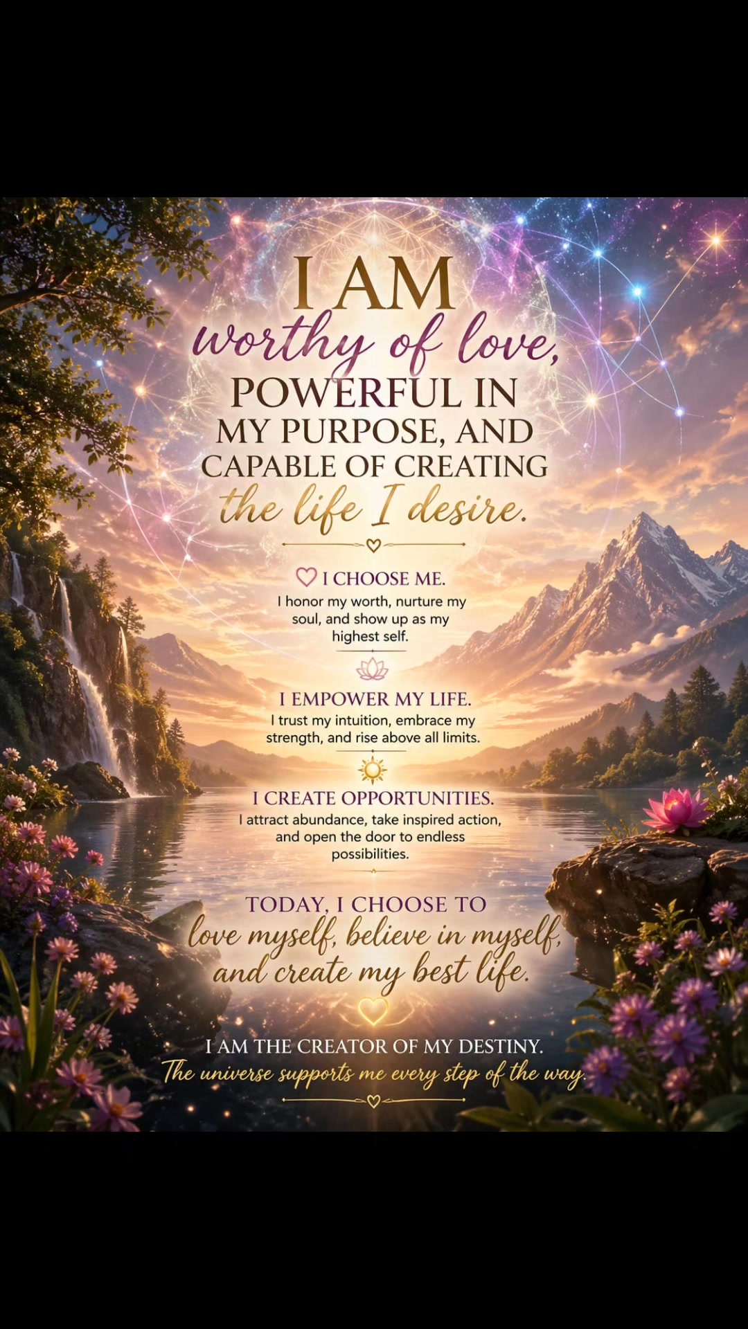 Today, I Choose Me. 🌸
Healing starts with the decision to honor your worth and nurture your soul. Remember: the universe supports you every single step of the way. Believe in yourself and start creating your best life today! 💫
Hoy, Me Elijo a Mí. 🌸
La sanación comienza con la decisión de honrar tu valor y nutrir tu alma. Recuerda: el universo te apoya en cada paso del camino. ¡Cree en ti mismo y comienza a crear tu mejor vida hoy! 💫
#successfullyhuman #selfcare #selflovematters #positivevibes #innerhealing #iamenough