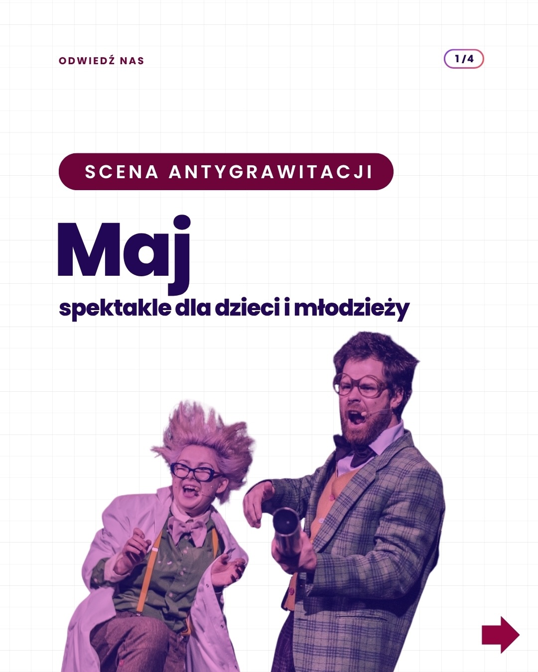 🟣 MAJ 🟣
Zielony miesiąc maj! W końcu 💚
Czyli najpierw do nas na spektakl, a potem na spacer🙃
—-
• teatr dla dzieci w Szczecinie • spektakl dla dzieci