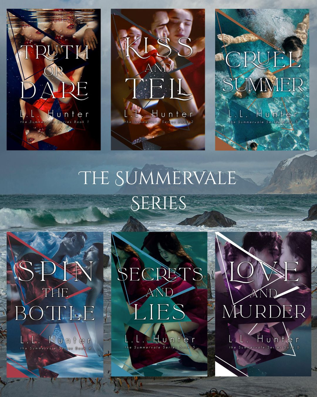 The Summervale series is set in the small beachside town of the same name and centres around the romances between a group of friends, and the string of murders that occur. Darcie is the daughter of a serial killer who helps to solve said murders, including that of her own mother.
If you're looking for a thrilling mystery series with the vibes of Pretty Little Liars and Riverdale, look no further than The Summervale series.
Read the series: https://www.llhunterbooks.com/the-summervale-series