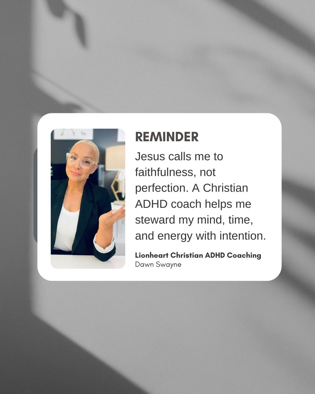 Jesus calls His people to faithfulness, and stewardship grows through intention. Self-criticism really isn't helpful at all.
If perfectionism has been draining your energy, book a discovery call.