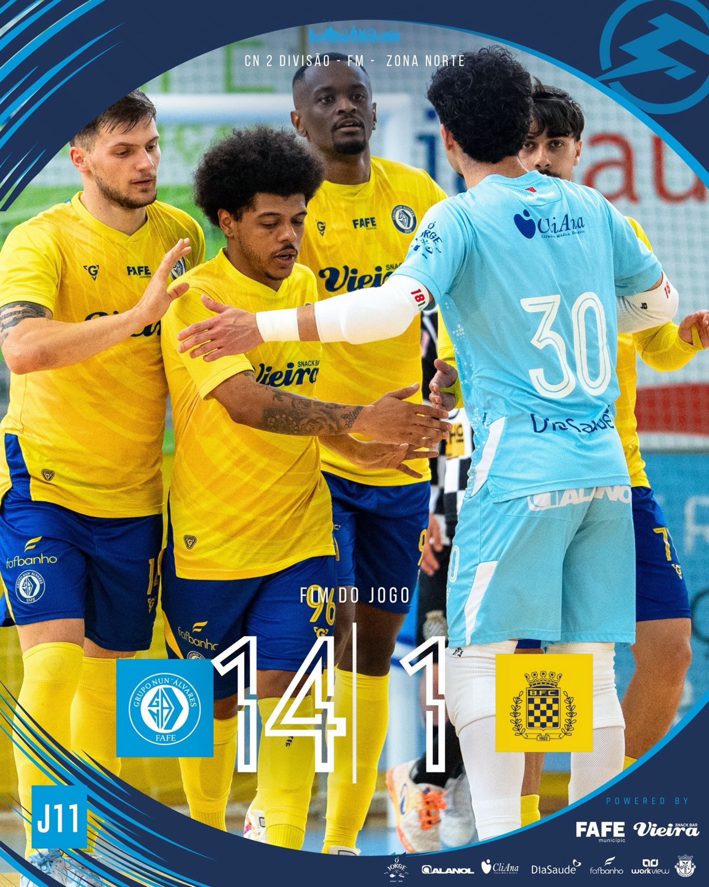 Resultado Final ⏹️ #GNABFC
Nun’Álvares 14-1 Boavista FC
#peloGRUPOporFAFEparaVENCER
