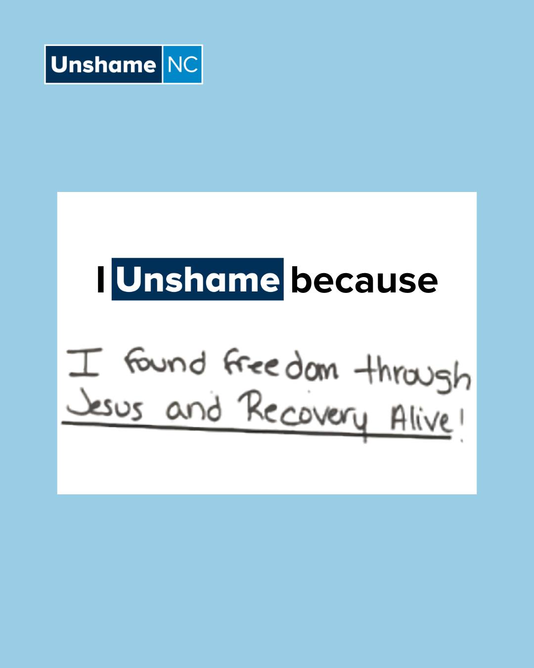 Freedom, family, and a life beyond what they imagined. These are just a few reasons our community shows up for people living with substance use disorder in NC. 💙
The Unshame NC campaign is rooted in real stories — the kind that remind us why removing stigma around SUD matters. Stigma shrinks when we speak.
What's your reason? Share below. 👇