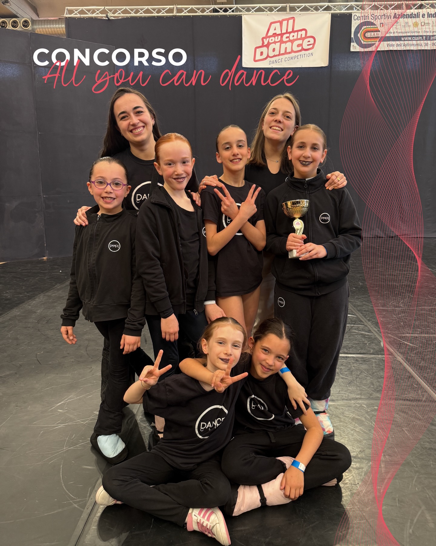 ALL YOU CAN DANCE
26 Aprile 2026
Un percorso fatto di crescita, emozioni e piccoli grandi traguardi ✨
BABYLIX
🥇1ºclassificati cat.classico gruppi superbaby - coreo ‘Di Rosso le tingerem’ di @_laura_puppi e @rebeccastraz
GIADA MANSUETO
🥉3ºclassificata cat.classico solisti baby - variazione ‘Ciliegina’ di @aletorrielli
BALLET ACADEMY INTENSIVE
🥇1ºclassificati cat.classico gruppi baby- coreo ‘Stars and Stripes’ di @aletorrielli
🎖️Menzione speciale a Tommaso Braga e Giada Mansueto
BEATRICE CAVALLARO
Variazione ‘Il Pipistrello’ di @aletorrielli
🏆Premio miglior interpretazione della categoria
AURORA ALBERTI
🥇1ºclassificata cat.classico soliste junior - variazione ‘La fille mal gardèe’ di @aletorrielli
MODERN ACADEMY CHILDREN
🥇1ºclassificati cat.modern gruppi superbaby - coreo ‘Clockwork’ di @grazia_vita01 e @rebeccastraz
MODERN ACADEMY INTENSIVE
🥇1ºclassificati cat.modern gruppi baby- coreo ‘OPS’ di progettoDCMB
🏆Premio miglior coreografia
MODERN ACADEMY JUNIOR
🥇1ºclassificati cat.modern gruppi junior- coreo ‘Nebula’ di progetto DCMB
LUDOVICA MARRANZANO
🥉3ºclassificata cat.solisti modern baby - coreo ‘Suit up!’ di @grazia_vita01
IRIS VRAPI
Coreo ‘Guapparia’ di @grazia_vita01
🎖️Premio originalità della categoria baby
GIULIA GRIMOLDI & ELENA DI GREGORIO
🥈2ºclassificate cat.contemporaneo passi a due junior - coreo ‘Mischievous birds’ di @grazia_vita01 e @alessiasmorta
CLARA PICCIONE & REBECCA RUBINACCIO
🥇1ºclassificate cat.contemporaneo passi a due senior - coreo ‘Travellers’ di @alessiasmorta
Grazie ai nostri allievi per l’impegno e la passione, agli insegnanti per la guida e la costanza, e alle famiglie per il sostegno e la fiducia ❤️
Grazie ❤️ @allyoucandancecompetition
Laura P.