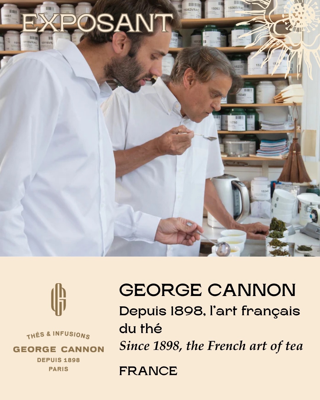 đ«đ·âš NOUVEL EXPOSANT â GEORGE CANNON âšâšđFrance
Depuis 1898, lâart français du thĂ©âš
Depuis plus dâun siĂšcle, George Cannon cultive une expertise rare dans la sĂ©lection, la dĂ©gustation et la crĂ©ation de thĂ©s haut de gamme, portĂ©e aujourdâhui par la famille Scala, hĂ©ritiĂšre dâune longue histoire française du thĂ©.
đ La maison a marquĂ© lâhistoire du thĂ© en France en dĂ©fendant trĂšs tĂŽt les grands thĂ©s dâorigine, les rĂ©coltes, les grades, les Yunnan, PuâEr et Oolong, Ă une Ă©poque oĂč ces notions restaient encore confidentielles. Une exigence de connaisseur, transmise de gĂ©nĂ©ration en gĂ©nĂ©ration.
đ± Dans ses ateliers dâĂle-de-France, George Cannon crĂ©e aussi ses propres recettes, entre tradition, prĂ©cision aromatique et innovation. ThĂ©s bio, infusions bio, grands thĂ©s dâorigine et crĂ©ations exclusives composent un univers oĂč le savoir-faire artisanal garde toute sa profondeur contemporaine.
đŹđ§âš NEW EXHIBITOR â GEORGE CANNON âšâšđFrance
Since 1898, the French art of teaâš
For over a century, George Cannon has cultivated rare expertise in selecting, tasting, and creating fine teas, today carried forward by the Scala family, heirs to a long French tea story.
đ The house played an important role in the history of tea in France, championing single-origin teas, harvests, grades, Yunnan, PuâEr, and Oolong long before these notions became widely known. A connoisseurâs approach, passed down through generations.
đ± In its Ăle-de-France workshops, George Cannon also creates its own recipes, blending tradition, aromatic precision, and innovation. Organic teas, organic infusions, fine origin teas, and exclusive creations form a collection where craftsmanship remains deeply alive.
đ Paris Tea Festival âšâšđ 14 juin 2026 10h-19hâšđ Maison InternationaleâšLa Grande Rencontre (65 exposants, 25 confĂ©rences, tables rondes et les plus grands noms du thĂ© Ă Paris) đ Billetterie disponible
#ptfouiouiouiđ„ #ParisTeaFestival #georgecannonparis