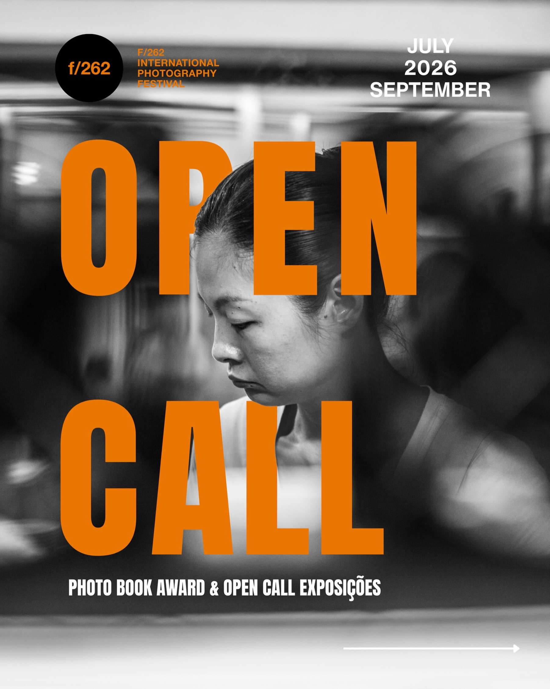 OPEN CALL ➡️ @festival.262
•
A Open Call com curadoria do F/262 convida fotógrafos e contadores de histórias visuais a submeter um projeto completo, uma série ou um corpo de trabalho conceptual para possível integração na edição do festival de 2026.
Cada candidatura deve incluir:
* Um único ficheiro PDF:
* Título do projeto
* Breve descrição do projeto (200–500 palavras)
* Biografia do artista (100–300 palavras)
* Fotografias incluídas no PDF
* Opcional: vídeo, áudio, proposta de instalação ou trabalho web (para futuras exposições multimédia). Colocar o link no documento
* Uma única imagem em formato JPG para servir como capa da candidatura
Prazo final:
31 de julho
Candidaturas em:
festival262.com
€35 por projeto
A taxa inclui avaliação curatorial e consideração para exposição e publicação.
A seleção será baseada em:
conceito, qualidade visual, originalidade e viabilidade de exposição.
Trabalhos em progresso são aceites.
Não há limite para o número de projetos selecionados. Todas as decisões são finais.
OPEN CALL — F/262 2026
The F/262 curated Open Call invites photographers and visual storytellers to submit a complete project, a series, or a conceptual body of work for possible inclusion in the 2026 festival edition.
Each submission must include:
* A single PDF file:
* Project title
* Brief project description (200–500 words)
* Artist biography (100–300 words)
* Photographs included in the PDF
* Optional: video, audio, installation proposal, or web-based work (for future multimedia exhibitions). Include links within the document
* One JPG image to be used as the cover of the submission
Deadline:
July 31
Apply at:
festival262.com
Fee:
€35 per project
The fee includes curatorial review and consideration for exhibition and publication.
Selection will be based on:
concept, visual quality, originality, and exhibition feasibility.
Work in progress is accepted
There is no limit to the number of selected projects. All decisions are final.
#festival262 #opencall #fhoto #festivalphotography