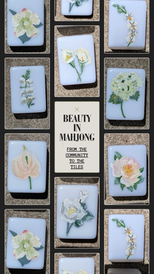 Hand-painted petals, tile by tile 🌸
Where art meets tradition, and beauty lives in every shuffle. Mahjong isn’t just a game—it’s a community, a rhythm, a story told through every piece.
#MahjongLife #CustomMahjong #HandPainted #TileArt #floraldesign