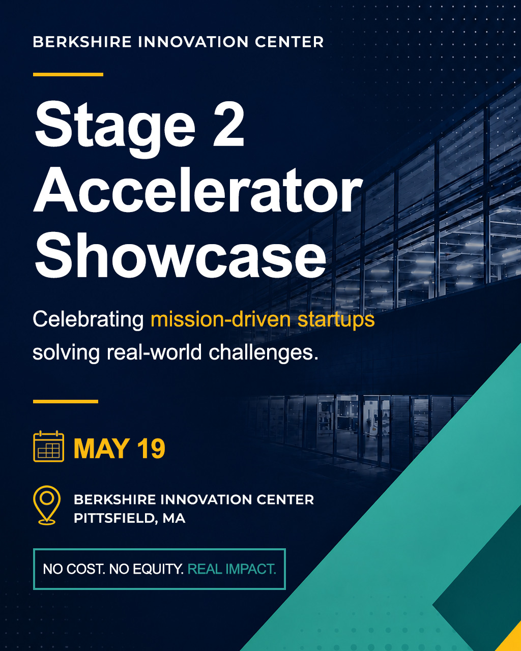 Join us for our Stage 2 Accelerator Showcase at the Berkshire Innovation Center on Tuesday, May 19th from 12ā2pm.
This Lunch & Learn event is a convening of the BICās Entrepreneurial Ecosystem, featuring short presentations from Stage 2 Accelerator firms from our current cohort, as well as program alumni that are rising up the ranks.
Whether you're a serial entrepreneur, investor, local business owner, aspiring founder, or simply curious about how startups are being supported by the BIC, join us to connect, learn, and be inspired by the people building the future of innovation right here in Berkshire County.
This event is free and lunch will be served. Registration is required.
See Link in Bio
Featuring: Pro Workforce Performance, Diel Technologies, Globe Grown, Elimentra Technologies, Meet Daisy, Noble Carbon, eSki, SQE, and Clear Waterways Group