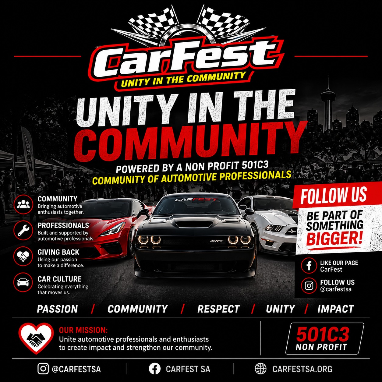 Cars bring us together. Purpose keeps us moving.
CarFest is more than cars — it’s a community giving back. 🚗❤️
👉 Follow us @carfestsa
Stay updated on car meets, giveaways, and events
#CarFestSA #UnityInTheCommunity #CarMeets #CarGiveaways #sanantonioevents