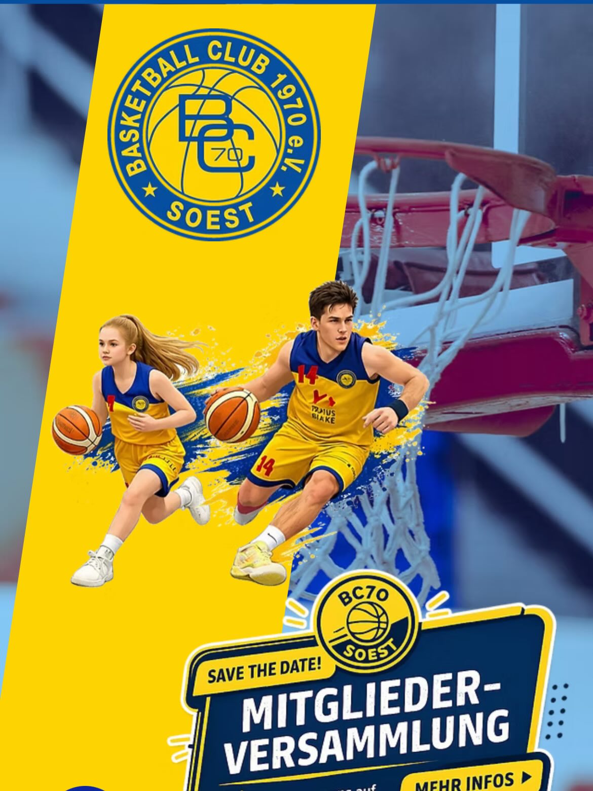 🏀 Neue Website – BC70 Soest 🌐
Wir haben großartige Neuigkeiten! 🎉
Der BC70 Soest ist jetzt mit einer brandneuen Website am Start!
Dort findet ihr alles auf einen Blick:
🔥 Aktuelle News & immer die neuesten Themen
🏀 Die nächsten Spiele
👥 Unsere Teams im Überblick
🎯 Einblicke in unsere Trainer aus dem Verein
📸 Eindrücke aus dem Vereinsleben
👉 Besucht die Website durch den Link in unserer Bio
#bio #website #bc70soest #bc70 #basketball
