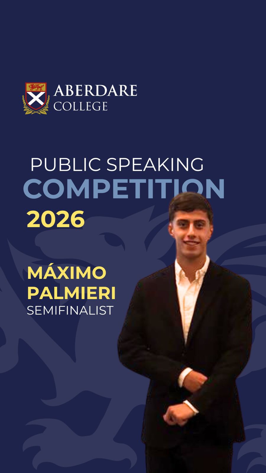 We are proud to share that one of our 6th-year secondary students, Máximo Palmieri, represented our school in the ESU Argentina Public Speaking Competition 2026.
Out of 36 participants, he advanced to the semifinal, ranking among the top 12 students. He was also invited to the British Embassy for the final event and awards ceremony.
In the first stage, each student delivered a prepared speech based on this year’s theme, inspired by a haiku by Yosa Buson:
“The light of a candle is transferred to another candle — spring twilight.”
In the semifinal, participants were given a new topic and had 15 minutes to prepare and deliver an impromptu speech.
Congratulations, Máximo, on this outstanding achievement.