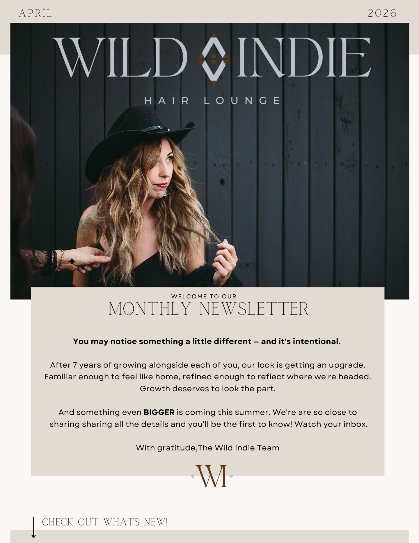 ✨ April at Wild Indie ✨
A little refresh… and a lot happening behind the scenes.
We introduced an updated look for Wild Indie — still familiar, just more elevated and aligned with where we’re headed.
We’re also bringing back K-Tips for those delicate areas and seamless blends (model spots coming soon 👀).
Our signature Genius Wefts are still a staple — lightweight, customizable, and designed for the most natural results.
And one of our favorite updates… NEW memberships ✨
Because great hair shouldn’t be saved for special occasions.
This is just the beginning — we have even more coming this summer 🤍
If you’re due for a refresh, you can always book your next appointment right through the link in our bio — quick and easy as always.