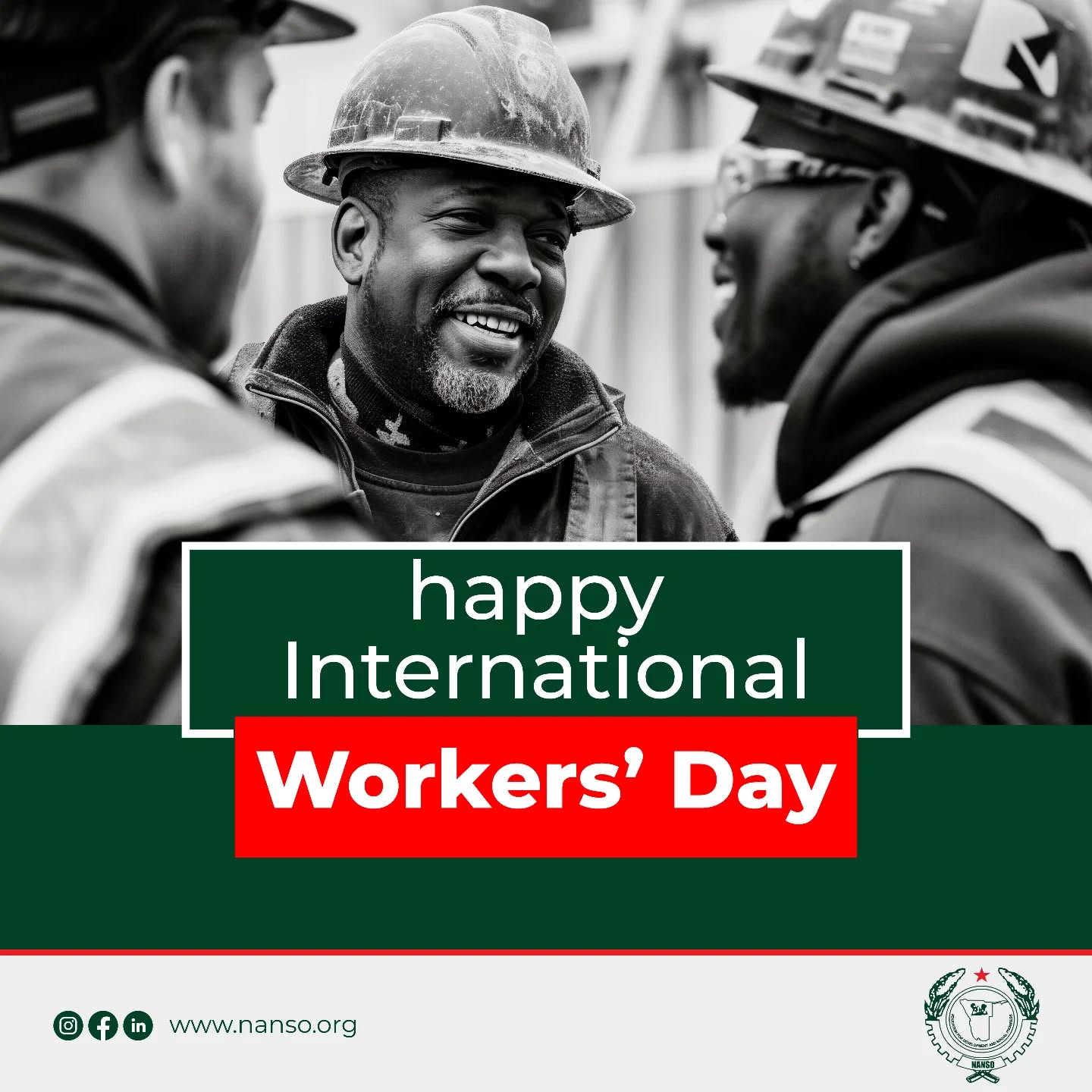 Today we celebrate and honor the dedication, resilience, and hard work that drives progress. NANSO wishes the entire nation a restful and reflective Workers' Day.✊🏾💚