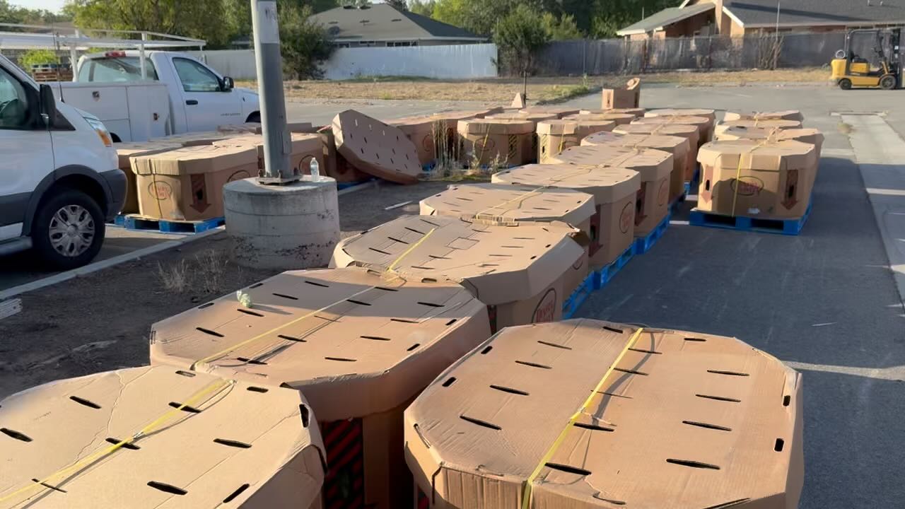 64 pallets of fresh watermelon was picked yesterday. drive-through distribution 9:30 till 11:30 today April 30 , 4850 Jurupa Ave., Riverside, CA 92504