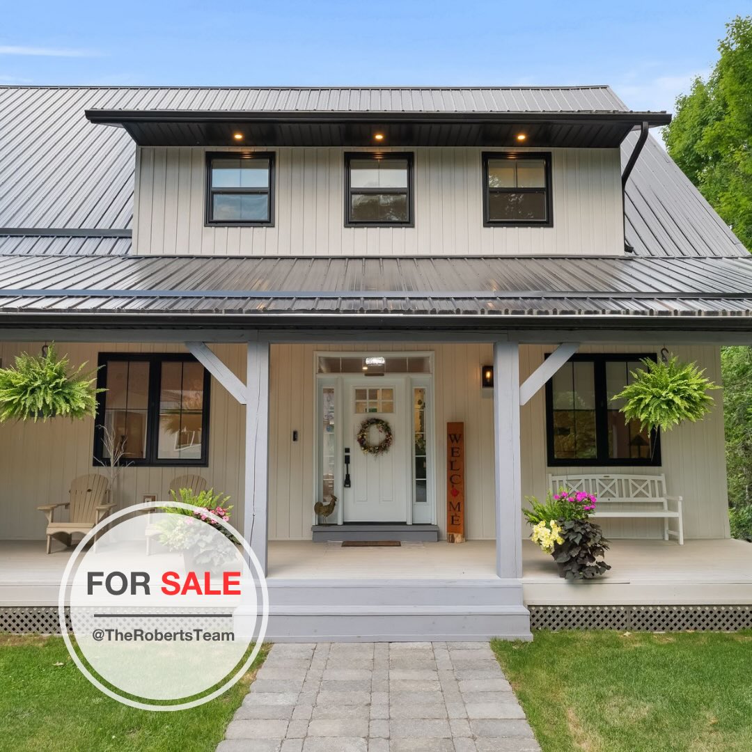 🏡 For Sale!
975 Ray Rd, Madoc
$999,900
Imagine mornings with coffee on the deck, evenings by the fire, and wide-open space to truly unwind. 🌿
This beautifully crafted farmhouse-style home sits on 3.35 acres and offers the perfect setting to slow down without sacrificing modern comfort.
With 4 bedrooms, 4 bathrooms, and a main floor primary retreat, every detail is designed with everyday living in mind. The bright loft above creates the perfect bonus space for whatever you need most.
And with a large shop and unfinished basement, there’s still room to dream, create, and grow.
This isn’t just a home — it’s a lifestyle. ✨
📲 Ready to make your move? Reach out today.
#TheRobertsTeam #RoyalLePageFrank #CountryLifestyle #DreamHome #AcreageLiving