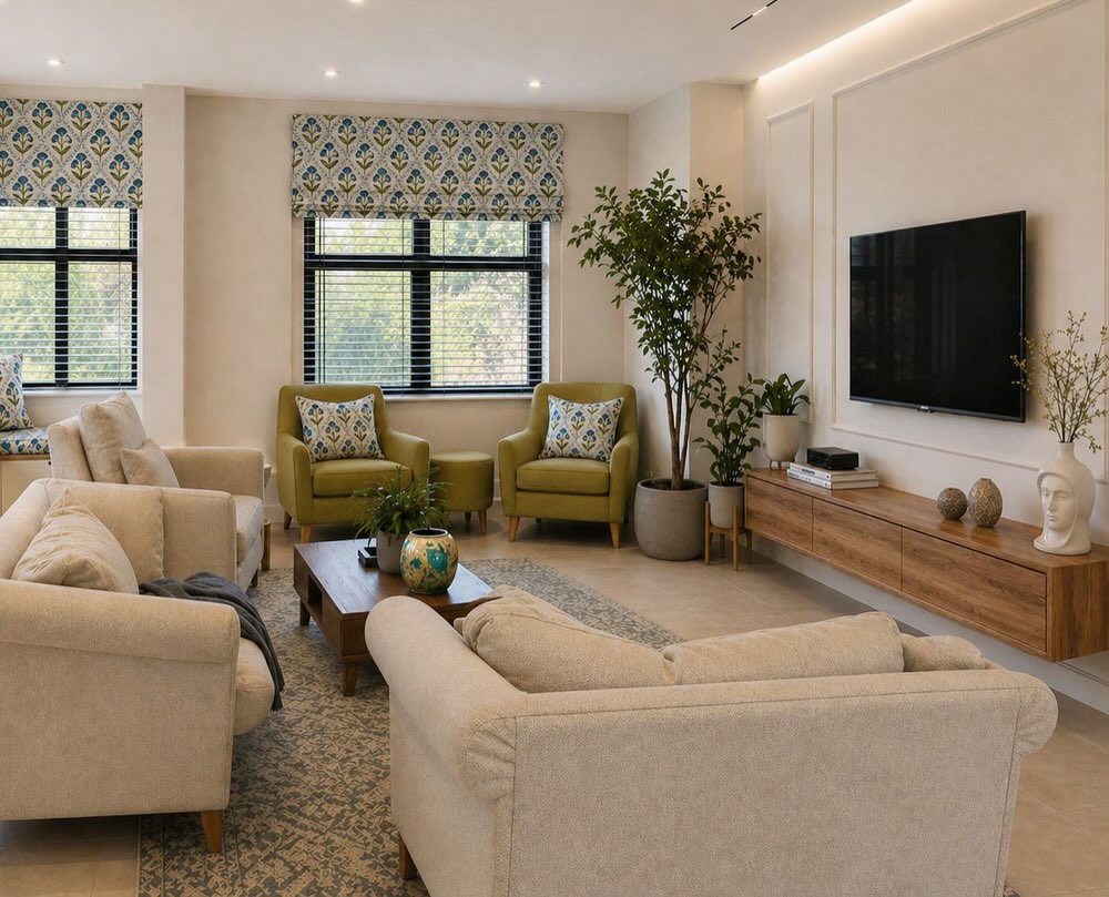 Carpentry and textiles design for this lovely space at my Muswell Hill house project. #textiles #curtain #interiordesign
