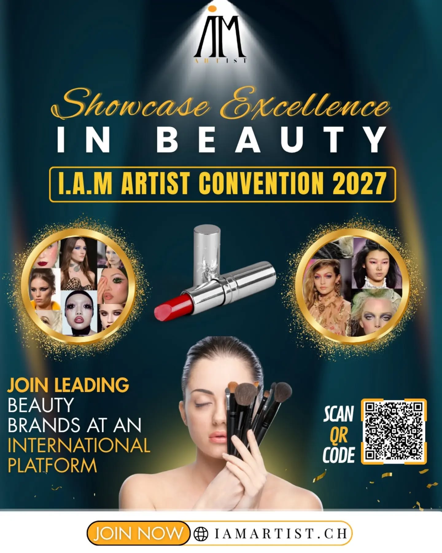 Showcase Excellence in Beauty ✨
Join I.A.M Artist Convention 2027 and connect with leading beauty brands on a global platform.
Scan the QR Code to be part of the experience.
#IAMArtist #BeautyConvention #BeautyBrands #GlobalBeauty #fypシ゚シ゚