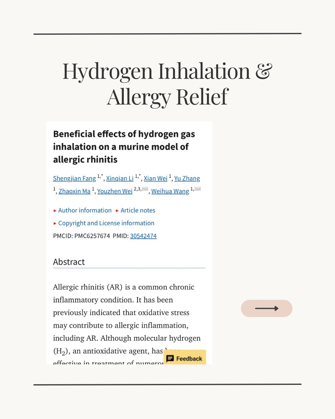 Hydrogen inhalation is emerging as a promising approach for managing inflammation and immune balance.
In this study, high-concentration hydrogen (~40%) significantly reduced allergic inflammation by lowering IL-5, IL-13, and MCP-1 levels.
It also helped regulate the Th1/Th2 immune response — a key mechanism in allergic diseases.
While this study was conducted in a murine model, it highlights the potential of hydrogen as a supportive strategy for inflammatory and allergic conditions.
#HydrogenTherapy
#AntiInflammation
#BiohackingHealth
#AllergyRelief
#oxidativestress
