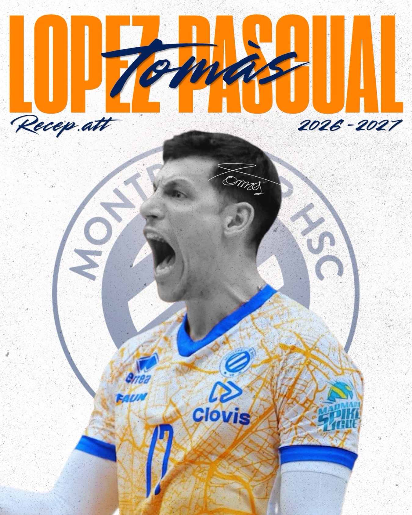🔸IL RESTE🔹
Le #mvp de la Saison de #msl 25/26 , @tomaslopezp17 , se sent définitivement bien sous le soleil montpelliérain.
Notre international 🇦🇷 jouera en orange & bleu pour la 3ème saison consécutive dès son retour de sélection nationale à la rentrée !🤩
#volleyball #mercato #player