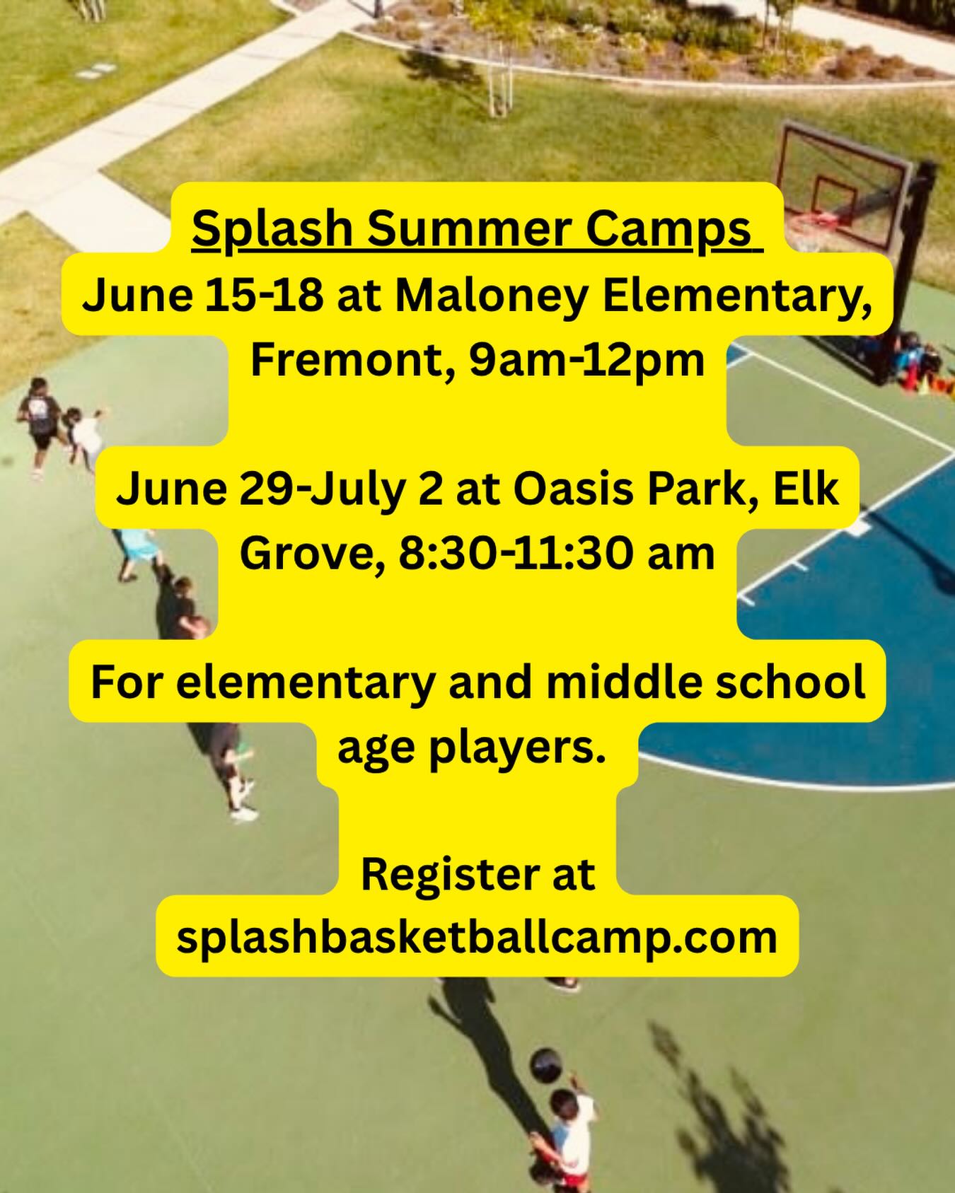 More info and registration at splashbasketballcamp.com 💦