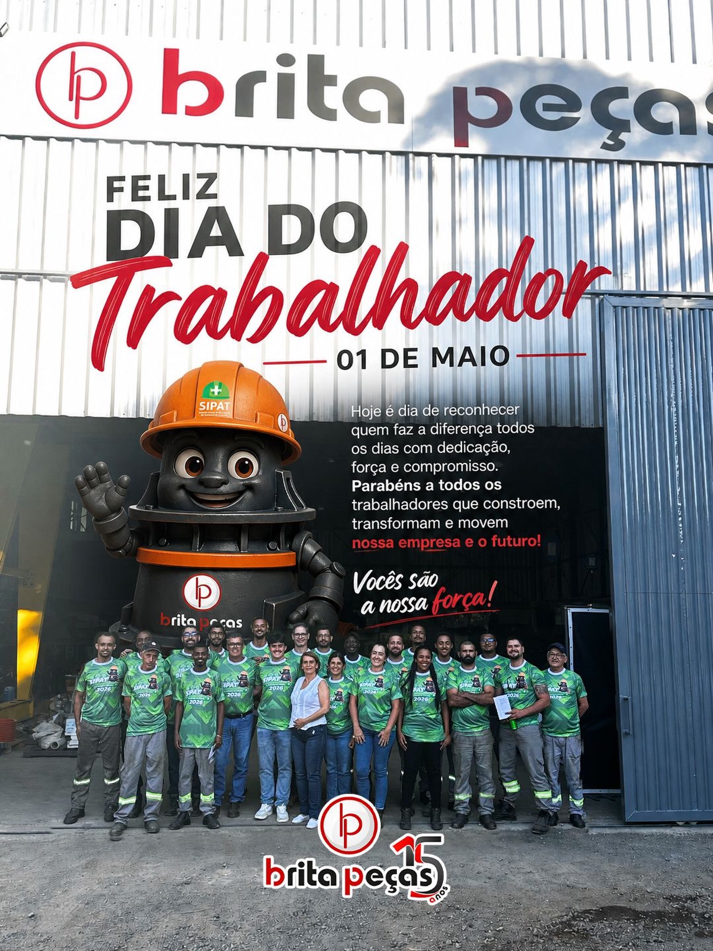 Hoje é dia de reconhecer quem faz tudo acontecer! 💪
Cada esforço, cada dedicação e cada trabalho realizado com responsabilidade constroem não só uma empresa mais forte, mas também um futuro melhor para todos.
Na Brita Peças, temos orgulho de cada colaborador que veste a camisa e faz a diferença todos os dias. Vocês são a base de tudo! 👏
Feliz Dia do Trabalhador!
01 de Maio 🇧🇷
#DiaDoTrabalhador #BritaPeças #NossaForça #TimeForte #Gratidão TrabalhoComPropósito