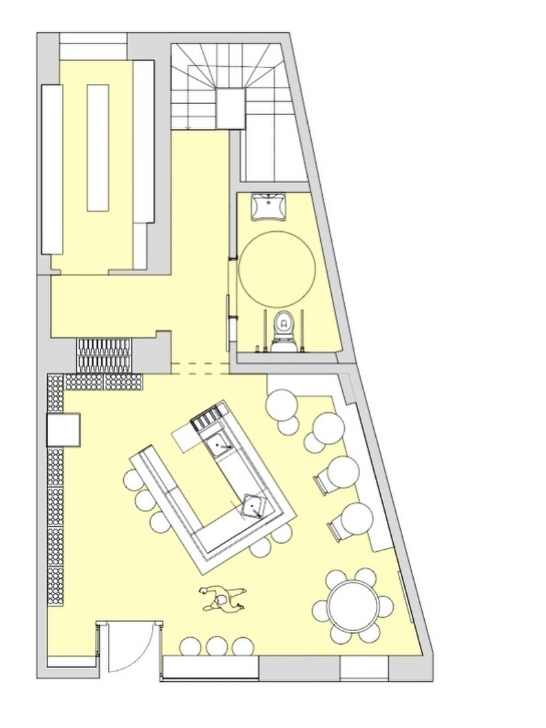 We designed Social Grapes as both a wine shop and a wine bar at Schwedter Strasse.
The rotated bar became the key move, shaping circulation and quietly separating the two experiences. Sometimes we should rotate:). Its opening very soon.