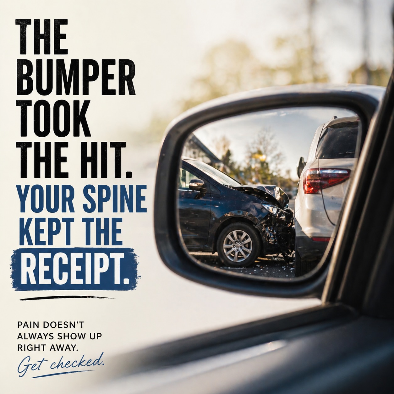 The bumper took the hit.
Your spine kept the receipt.
Pain doesn’t always show up right away… but when it does, we’re here for it.
#AutoAccidentCare #WhiplashRelief #CarAccidentInjury #ChiropracticCare #BoyntonBeach EvermoreChiropractic