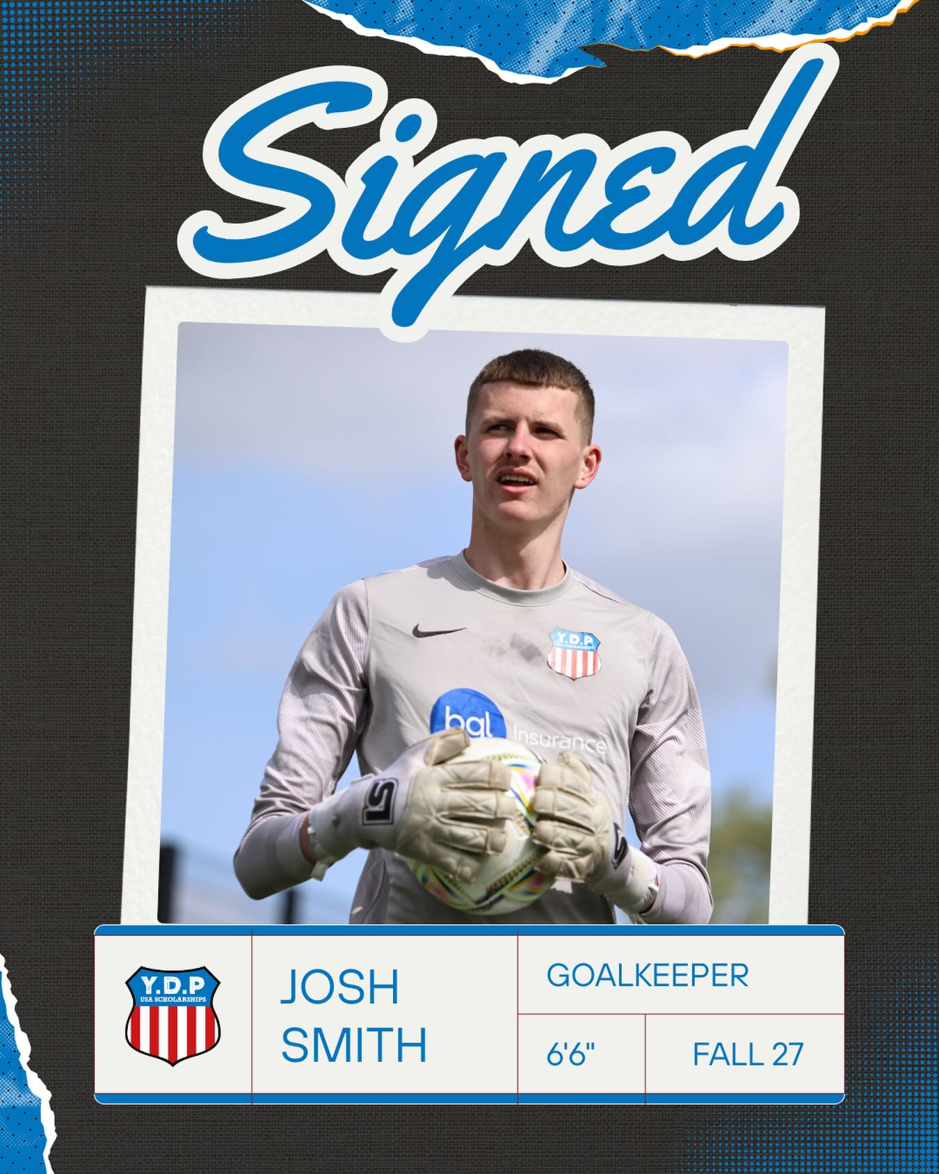 Signed - Fall 27
We welcome 6’6 goalkeeper @joshgk20 to our class of 2027 🤝
Josh is another top player from the @crccufc_elite_scholarship_ who compete in our partner league @nationalfootballyouthleague 👏