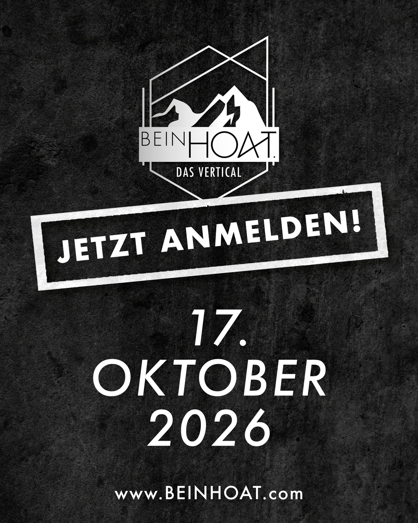 🔥 BEINHOAT ruft! 🔥
Die Anmeldung ist ab sofort geöffnet – und die Startplätze sind heiß begehrt: nur 333 Plätze!
⛰️ 3,3 km
💥 1200 Höhenmeter
↗️ Strecke frei wählbar
🥾 Mit oder ohne Stöcke
📍 @dorfgastein
Wer ist dabei?
Sichere dir jetzt deinen Startplatz und werde Teil dieses legendären Rennens auf das Fulseck!
👉 Alle Infos & Anmeldung: www.beinhoat.com