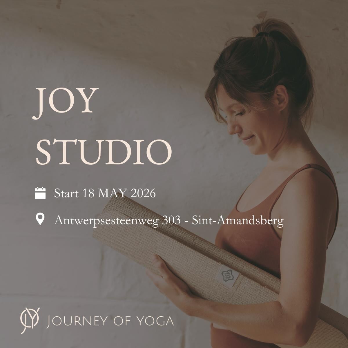 JOY STUDIO - starting 18 MAY
Over the last couple of months, we’ve been working as a team to create the dream in a state of flow. Could be the title of a good book or a new album 🫶🙏
For us, it is the beginning of a space where we bring togetherness with movement & music.
A big shoutout to all the friends, family, and yogis who came out to create this place, you are part of its heart.
JOY Studio is starting with a soft opening and its first class on Monday, the 18th of May.
As we are part of a bigger community story involving different partners, we are starting with a schedule that grows steadily and gradually🥹
Find the full schedule on www.journeyofyoga.be and enjoy 15% off any of the class passes by using our discount code JOYSTUDIO2026!
We are looking forward to moving, breathing, and laughing with you and don’t forget:
‘’Energy grows when it is shared’’
Lauren & Charli