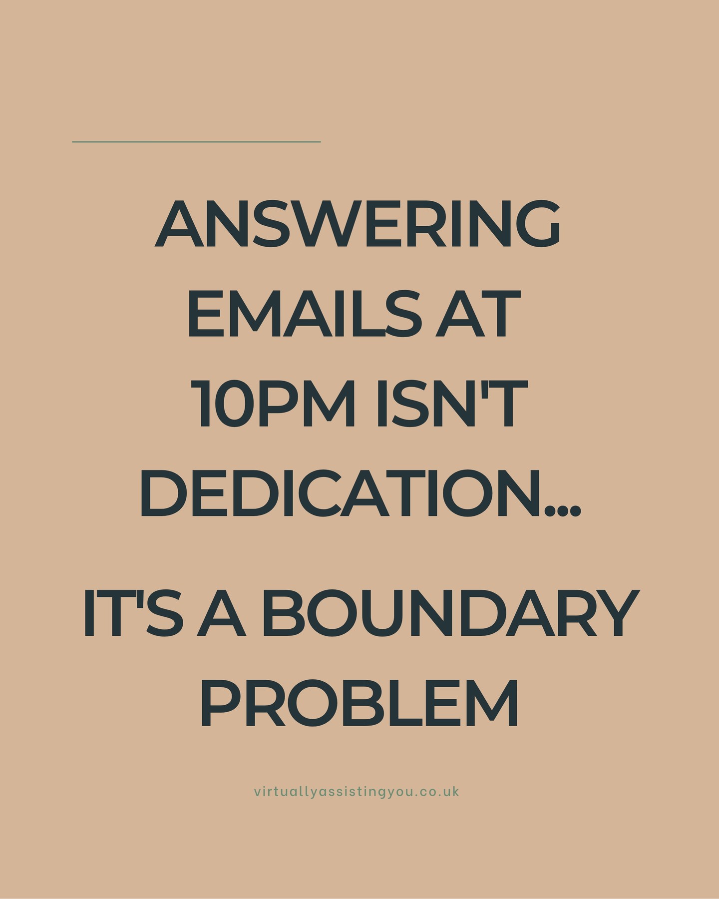 If your working day has no real end point, you're not alone.
For most business owners the line between work and life doesn't disappear overnight... It just quietly blurs, until one day you realise you're answering emails at 10pm, thinking about your to-do list in the shower (and calling it 'dedication'!)
It isn't - it's unsustainable ๐๐๐ it's fixable ๐๐ผ
Here's what I've found actually helps:
โ Setting a non-negotiable end time for your working day, and treating it like a client commitment
โ Creating a simple shutdown routine that signals to your brain that work is done
โ Being honest about what actually needs doing today, versus what can wait
Remember, you didn't build your business to be consumed by it!
I share more practical advice like this with my email subscribers every week.
If you want more support building a business that doesn't run you into the ground, comment ๐๐ ๐๐๐ and I'll add you to the list ๐ซถ๐ผ