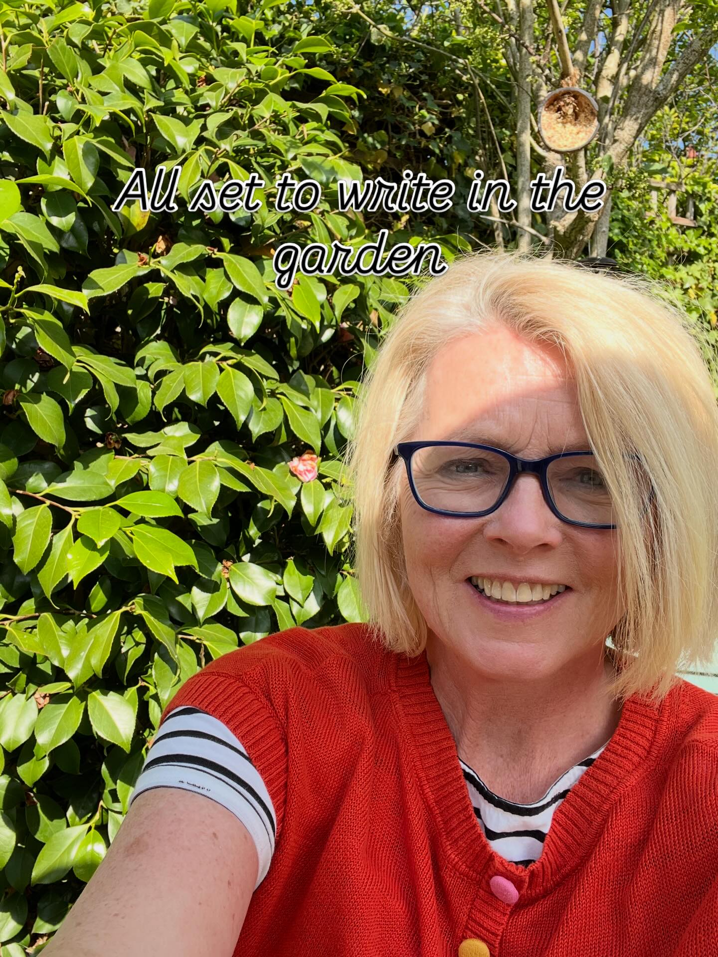 Looking forward to a day writing outside. #writer #gardenoffice #lucky