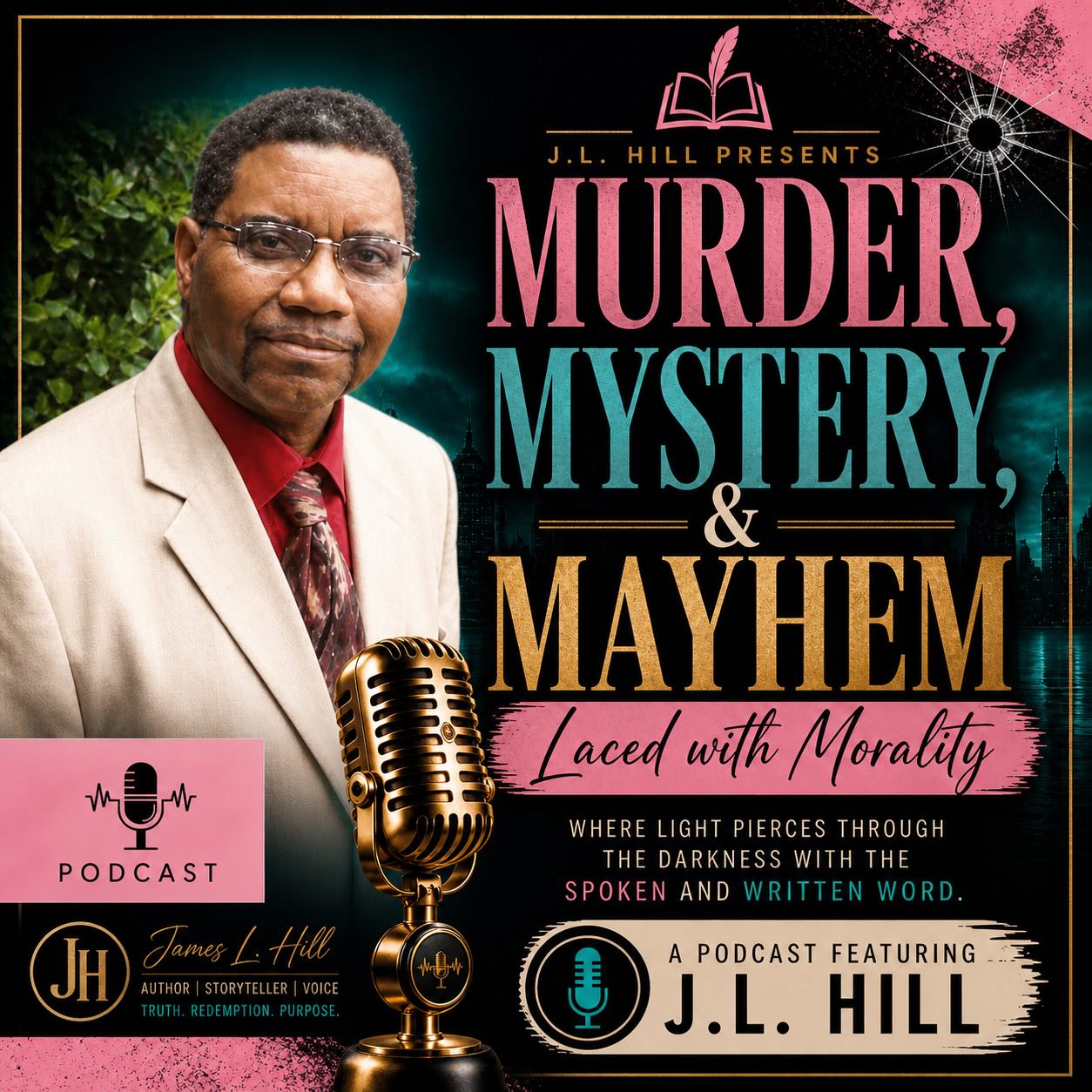 🔥 THIS SUNDAY ON THE PODCAST 🔥
From the gritty streets of the Bronx to the depths of crime, fantasy, and science fiction…
🎙️ Murder, Mystery, & Mayhem Laced with Morality is honored to feature James L. Hill.
A native New Yorker shaped by the turbulence of the 60s—Vietnam, Civil Rights, and cultural revolution—James brings a voice that is raw, seasoned, and unapologetically real. His journey through life’s extremes forged a moral compass as unpredictable as the stories he tells.
📚 Author of the gripping “Killer With…” crime series featuring Bulletproof Morris “Mojo” Johnson
✨ Creator of imaginative worlds like Pegasus: A Journey to New Eden and the Gem Stones Series
🖤 A storyteller who explores the dark side of life—without losing sight of truth and purpose
This is more than a conversation…
It’s a deep dive into what shapes a man, a mind, and a story.
Because even in chaos…
morality still matters.
🎧 Tune in this Sunday
📲 Follow, share, and don’t miss this powerful episode
⸻
#MurderMysteryMayhem #PodcastFeature #JamesLHill #TrueCrimePodcast #AuthorSpotlight CrimeFiction WritersLife Storyteller FaithAndTruth DarkStories RedemptionArc IndieAuthors BookCommunity PodcastLife CreativeVoices BronxRoots AuthorInterview ChristianPodcast NewEpisodeAlert ListenNow