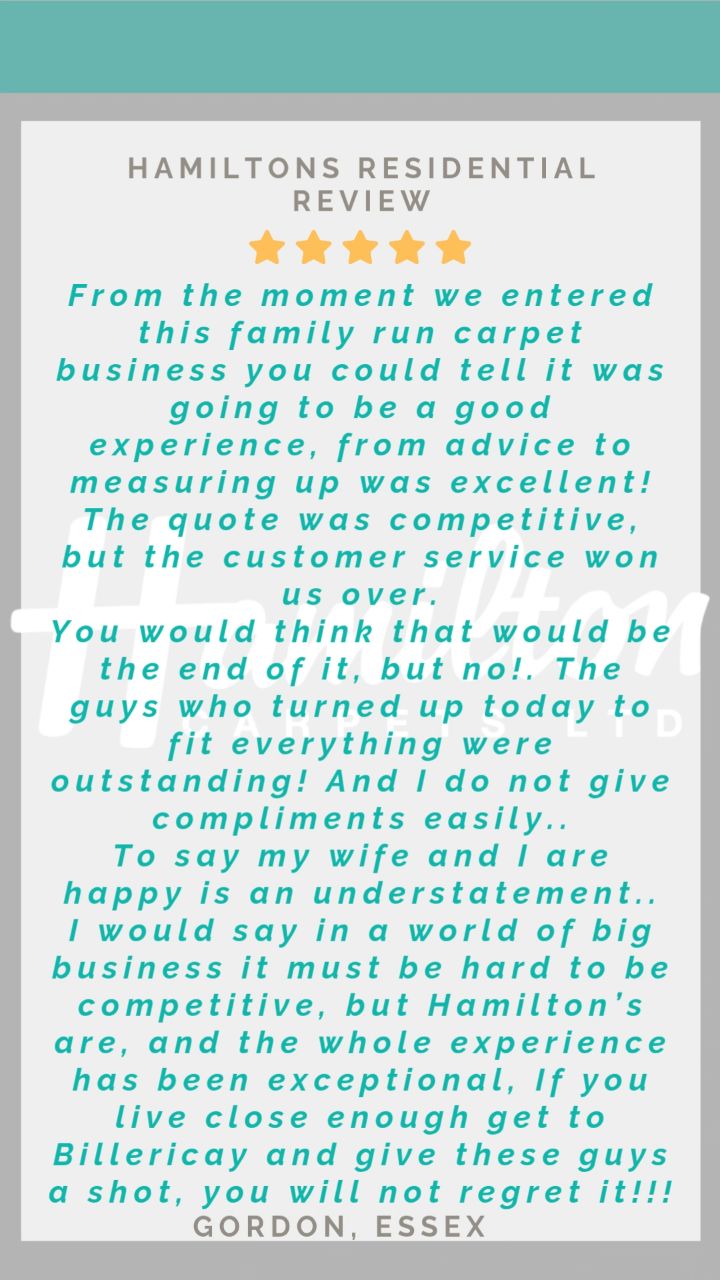 Wow! Now THAT'S a 5* Review! As a family-run business, providing great service from start to finish really means everything to us, so these kind words truly mean a lot.
Get in touch with the team for the best flooring service 01277 658 011 we can't wait to meet you 😊