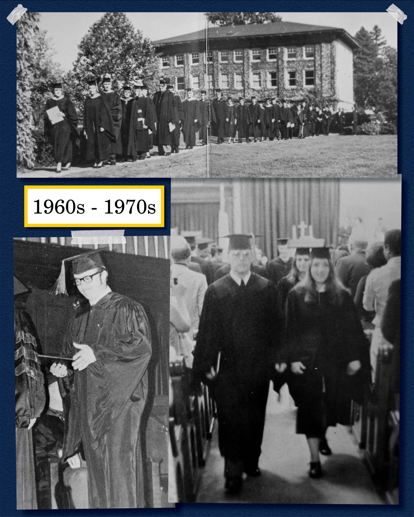 For 130 years, our academic year has concluded with a celebration of all our students have accomplished.
In this month’s 130-year anniversary reflection, just ahead of this year’s Spring Commencement, we’re looking back on the tradition of celebrating our graduates as they receive their degrees. It marks the culmination of their time at Bushnell, and we love seeing how caps and gowns have remained a constant throughout our history.
We look forward to adding Spring Commencement 2026 to that legacy next week!