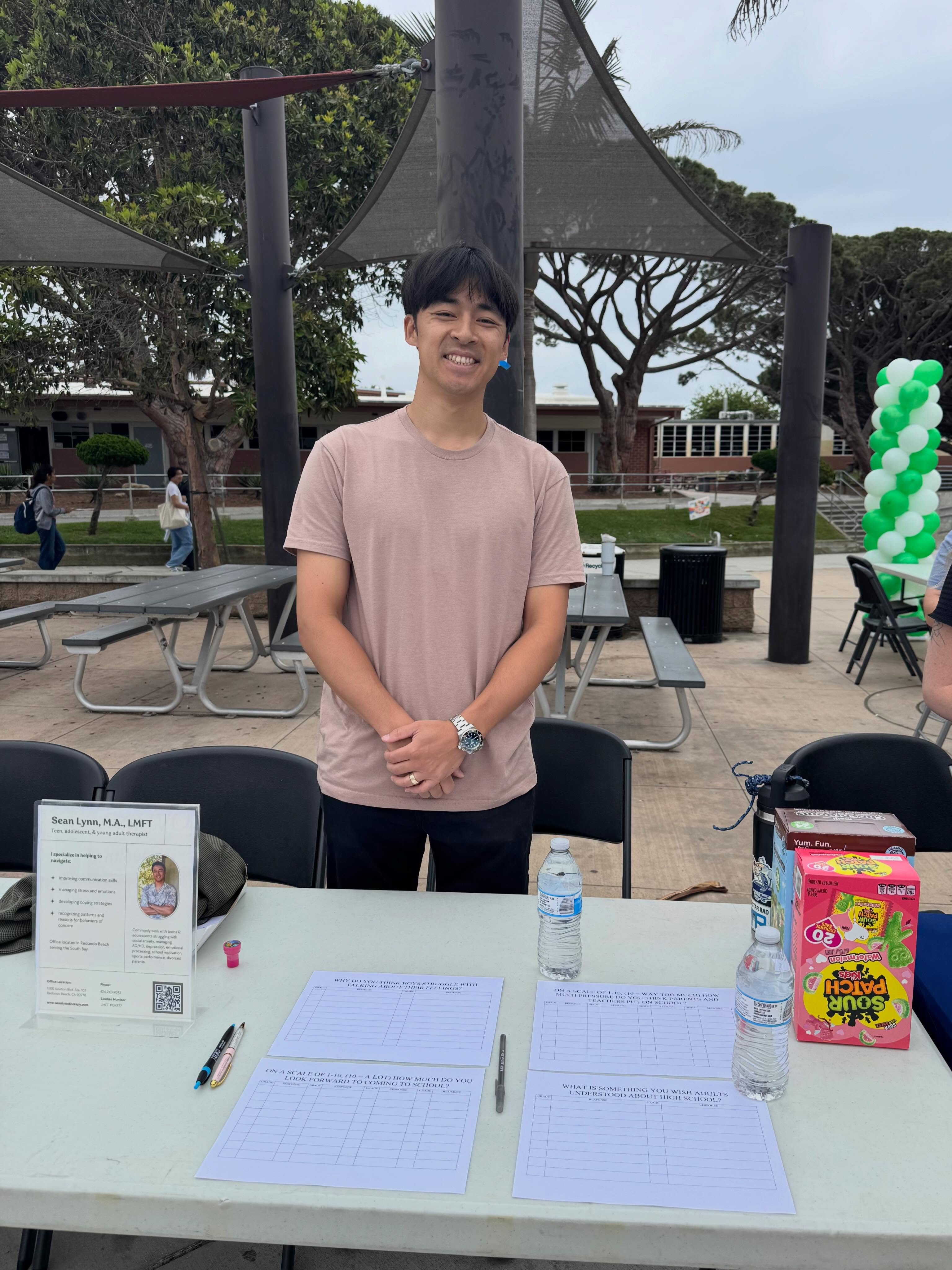Absolutely loved talking to high school teens about emotional health for boys and academic pressure at the RUHS Mental Health Fair! To promote collective thoughts from their peers, I had students anonymously fill out questions:
-“Why do you think boys struggle with talking about their feelings?”
-“On a scale from 1-10, how much pressure do you think parents and teachers put on school?”
-“What is something you wish adults understood about high school?”
-“On a scale from 1-10, how much do you look forward to coming to school?”
I personally loved this student’s response “We care about succeeding too, we don’t make a conscious choice to fail” when answering what they wish adults understood about high school 👏👏
Thank you @ruhswellnesscenter for having me again and promoting mental health for our students!
#teenmentalhealth #mentalhealthawarenessmonth #teentherapist #teentherapy #mentalhealthawareness