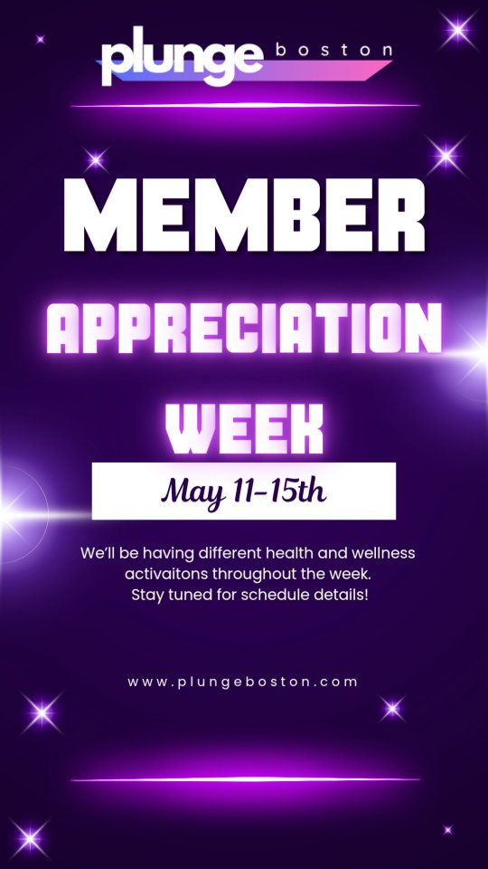 Building a wellness community one day at a time and it wouldn't be possible without you! Let's come together around the mutual goal of health and longevity. Join us for our members appreciation week starting May 11th where we will bring other wellness minded businesses and brands into the studio for you to try.