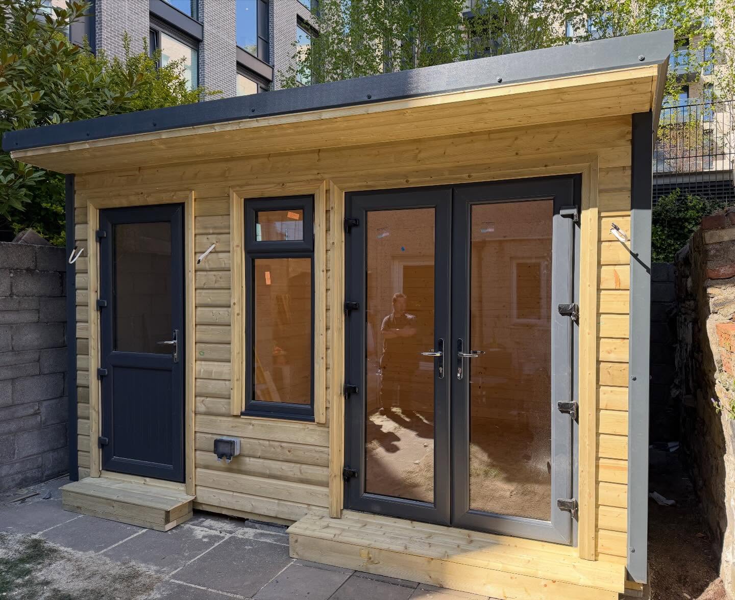 Extend your living and storage space in 2 days with this 140sq foot Combi Unit
As always , our cabins are built using premium materials
*Imported treated timber
*Fully insulated in walls, floors and ceiling
*A rated double glaze PVC single door, French door and window
*Wired for first fix electrics
Alternative window/door and exterior timber cladding options.
All cabins custom made to order - message us with your ideas today! #MORANTIMBERCABINS