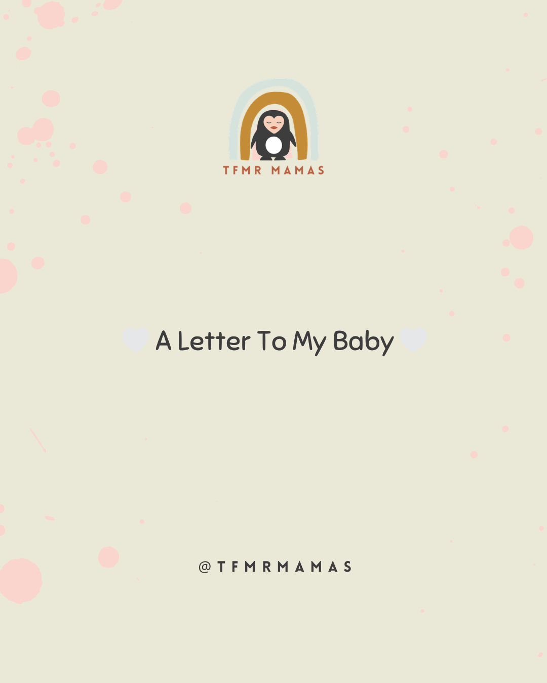 Thank you mama for sharing this letter to your baby 🤍
#tfmr #terminationformedicalreasons #medicaltermination
