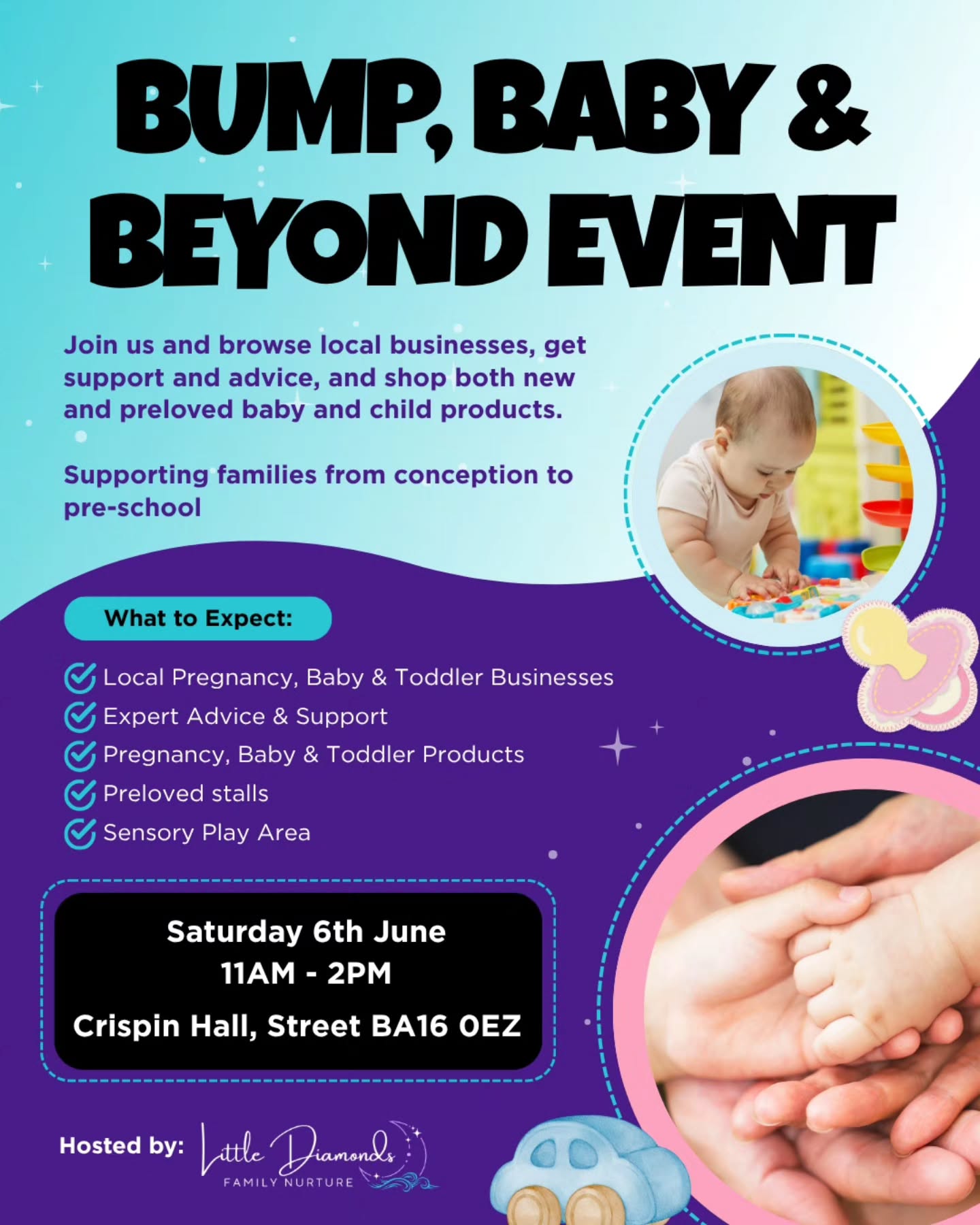 🧸 SAVE THE DATE!!! Our first Bump, Baby & Beyond event is coming to Street on June 6th 🧸
Join us on June 6th | 11am–2pm for a feel-good event made just for growing families 💛
From bump to busy toddlers, we’ve got you covered:
✨ Local businesses to discover
🌱 Expert advice and support
🛍️ New & preloved shopping
👶 Baby & children’s essentials
🤝 A chance to meet other local parents
Whether you're expecting, newly parenting, or wrangling a preschooler — come along and bring a friend!
💫 Support local, shop smart, and connect with your community
Don’t miss it!