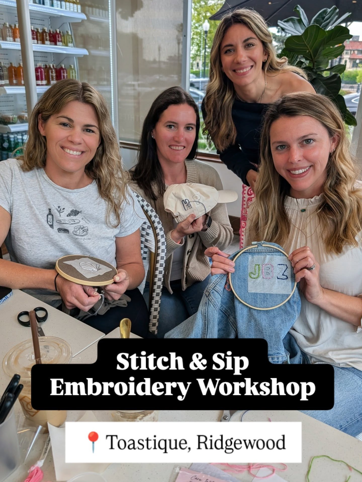 Cold pressed juice, sunshine, stitches...can we say perfection?!
This morning at @toastiqueridgewood was a mix of returning Embroidery Babes and total newbies and honestly that’s my favorite combo. Watching first stitches turn into “wait I’m actually good at this?” never gets old.
We kicked off our new braided stitch (perfect for spring + a little more elevated for returners), stitched mahj + seasonal designs, and had the cutest setup thanks to our sponsor @movewithsonni who brought custom pouches for everyone. If you’ve been thinking about trying something new or meeting new people, this is your sign.
One guest even brought back the jacket she started at her last workshop to keep building on it...this is how the obsession starts.
If you’ve been lurking or waiting for a friend to commit, this is the moment to just book it and lock in your spot. 🔗Embroiderybabes.com
Off to workshop #2 tonight at @flourishchiropractic 🤍
Tag a friend you’d bring with you 👇