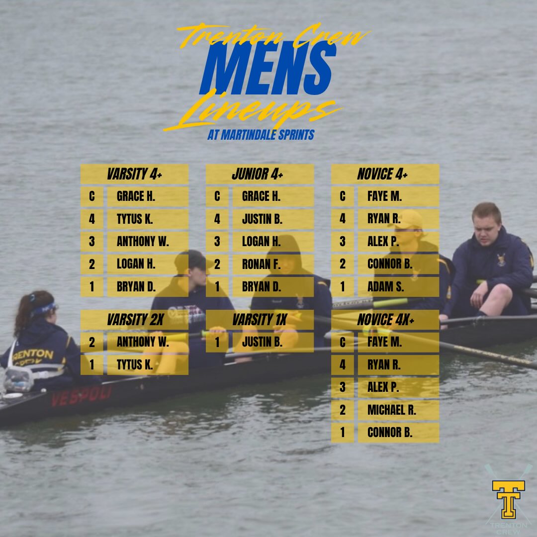 Trenton Crew will be racing tomorrow at Martindale Sprints out at Kent Lake. ๐ฃ๐ปโโ๏ธ Races begin at 7:30am.