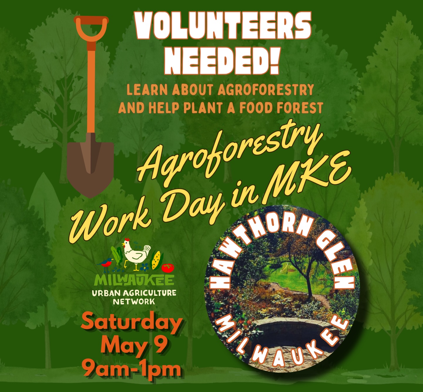 Join our @mkeurbanagnetwork for an Agroforestry Planting Day this Saturday at @hawthornglenmke! We are so excited to be planting a food forest in this Milwaukee Public Schools educational green space as part of our Showcasing Agroforestry in SE Wisconsin project with partners UW Extension and @savannainstitute. Join us and learn how to plant trees and shrubs!
Many thanks to @daybreakfund and Caerus Foundation for their support and @plantraofficial for providing tree protection.
Please RSVP at michaelfields.org/event-list
No tools needed! Bring gloves, a water bottle, and clothes you can get messy in. Also - closed toe shoes or boots.