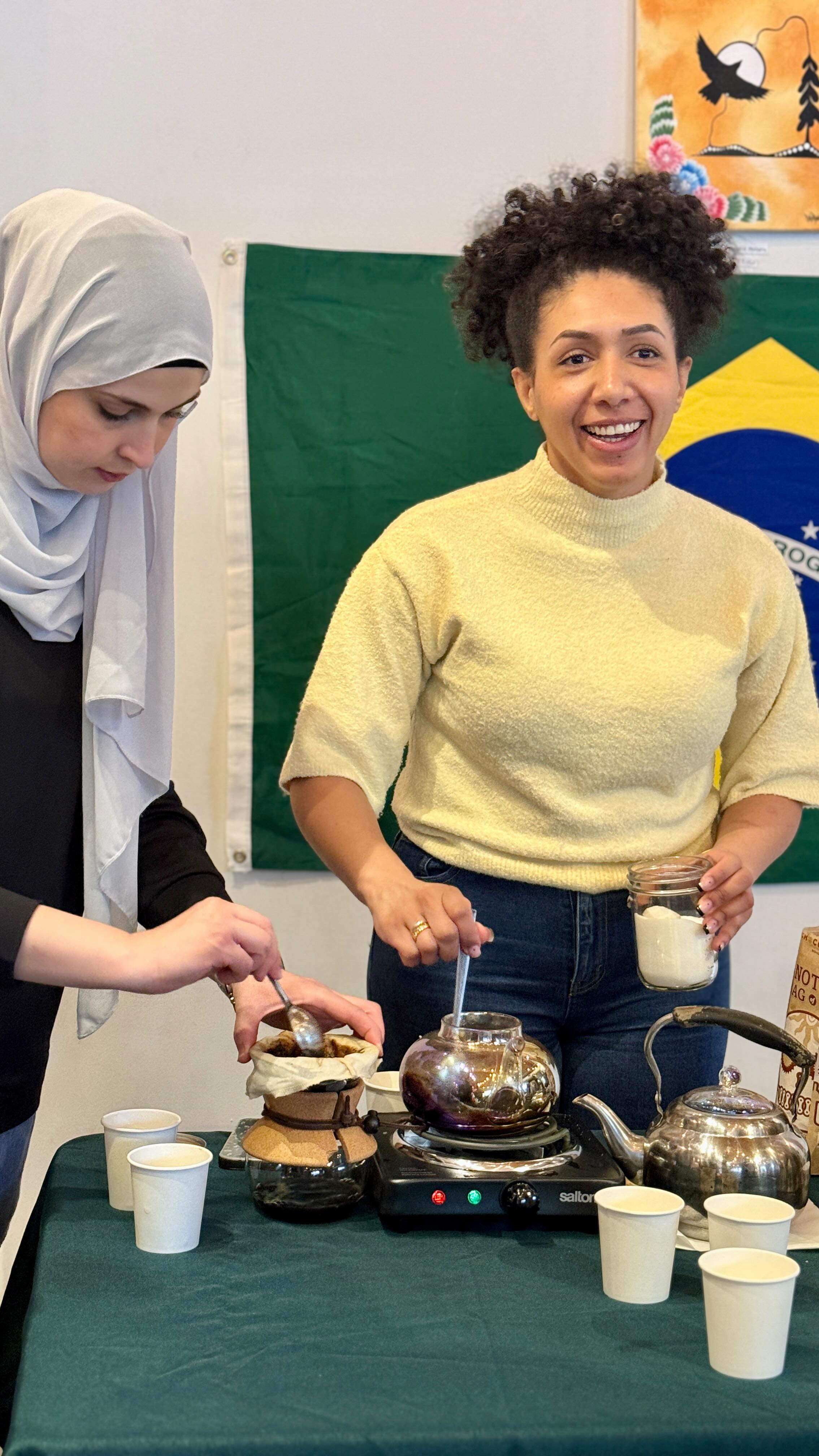 A morning built around coffee has a way of bringing people into the same rhythm. Slower, present, and shared.
Café da Manhã took place as part of Jamii’s April Cycle and reflected this year’s theme, It Feels Right. With Carolina Leite, the gathering centred on Brazilian café da manhã traditions, where coffee, food, and conversation are part of everyday care and hospitality.
Freshly brewed coffee and traditional Brazilian snacks were shared around the table. The coffee served was sourced from ChocoSol Traders, whose Oaxaca Profundo roast supported the morning’s ritual of warmth and conversation. ChocoSol coffee is available locally at their St. Lawrence Market boutique, located in the lower level of the market.
Conversation moved gently through memory, culture, and personal stories, shaped by the simple act of sitting together in the morning. There was space for listening, laughter, and quiet moments in between. A reminder that ritual can live in the everyday.
Join us for our next Jamii Coffee gathering:
Sunday, May 10
10 AM to 11 AM
The Jamii Hub
Guided by Muna Elbadri, this session explores the gabena coffee ceremony, rooted in Ethiopian and Sudanese traditions of care, memory, and shared ritual.
Click the link in bio to join the waitlist!
Jamii’s Cycle Programs are supported by Canada Council for the Arts @canada.council , Toronto Arts Council @torontoartscouncil , TD Ready Commitment , Metcalf Foundation @metcalf.foundation , Rama Gaming House @rama.gaminghouse , and Charitable Gaming @cgamingcgood 