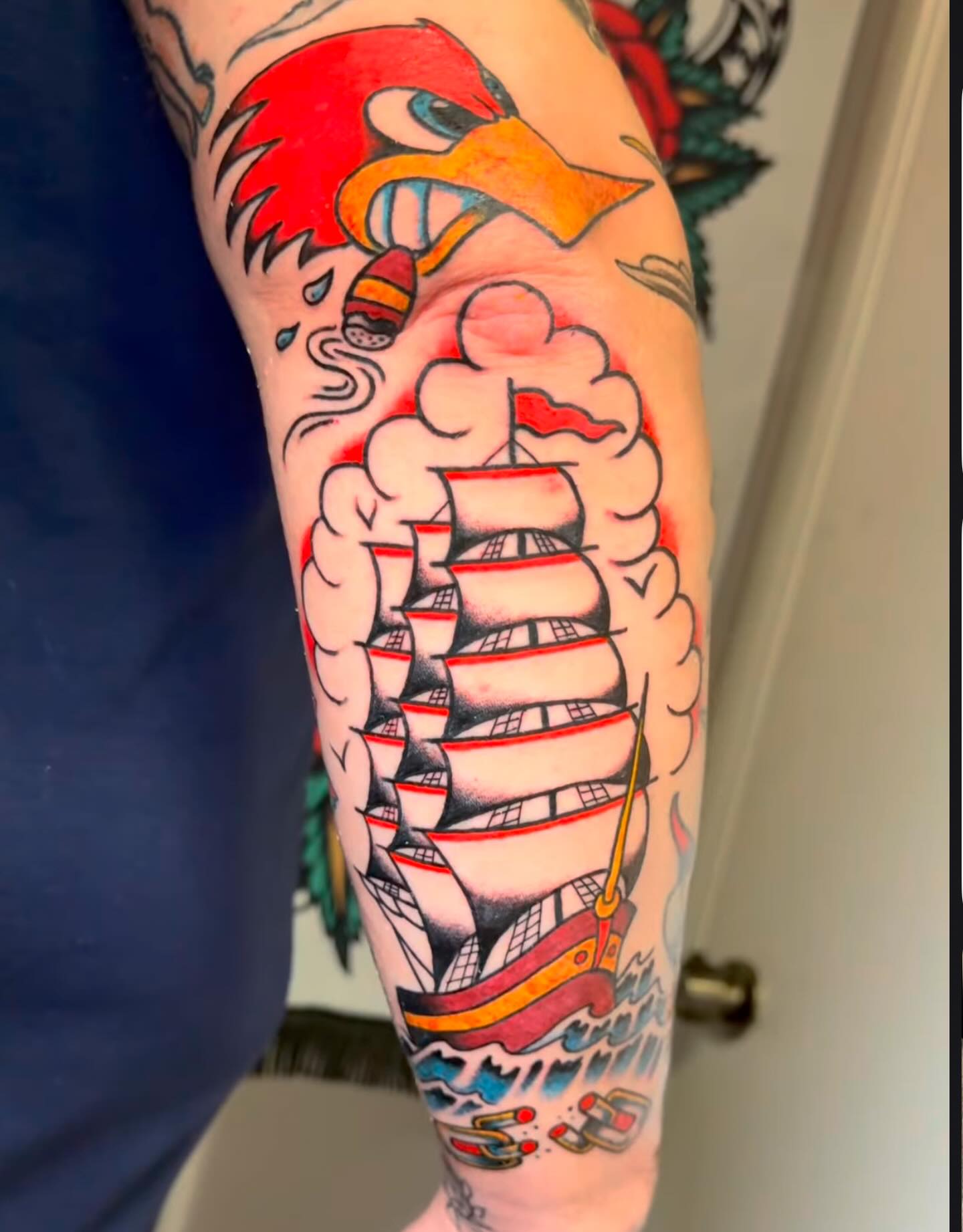 Nice clipper ship & woodpecker by
@dcardonatattoos
DM or text: (305) 710-8413
