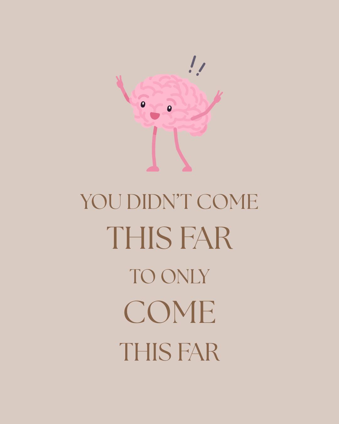 A reminder for today:
You didn’t come this far just to stop now.
Think about everything you’ve already made it through.
The setbacks.
The hard days.
The moments you thought you wouldn’t get through.
And yet. here you are.
Keep going. Your future self will thank you 🤍
#KeepGoing #MentalHealthJourney #Resilience #GrowthJourney #HealingInProgress