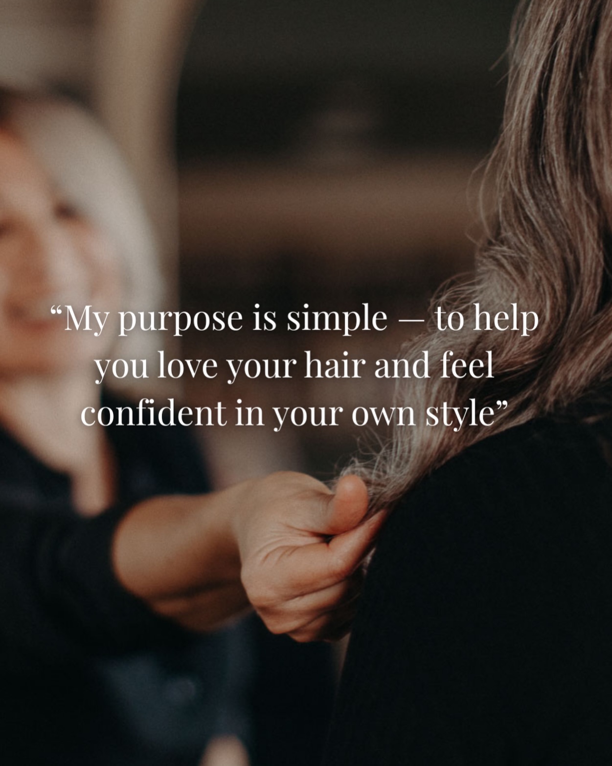 Hairdressing is not what it used to be.
And if that’s still what you’re experiencing…
it may be time to look more closely at what’s being offered —
and what you’re able to recreate once you leave the salon.
How easily does your hair come together at home?
How long does your style truly last between visits?
If you haven’t experienced a purposeful, intentional consultation…
If your haircut has simply been a tidy-up, rather than a considered design…
If you’re walking out looking much the same as you walked in…
If styling your hair still feels like effort…
Then you haven’t yet experienced where hairdressing has arrived.
The future of hairdressing is about alignment.
A style that works with your natural movement, texture, and growth —
so it feels effortless, wearable, and lasting.
One of the clearest reflections of this?
When my guests tell me that complete strangers stop them to comment on their hair.
To me, that’s not just about how it looks.
It’s a reflection of a style that’s truly aligned —
and a woman who feels confident in her presence.