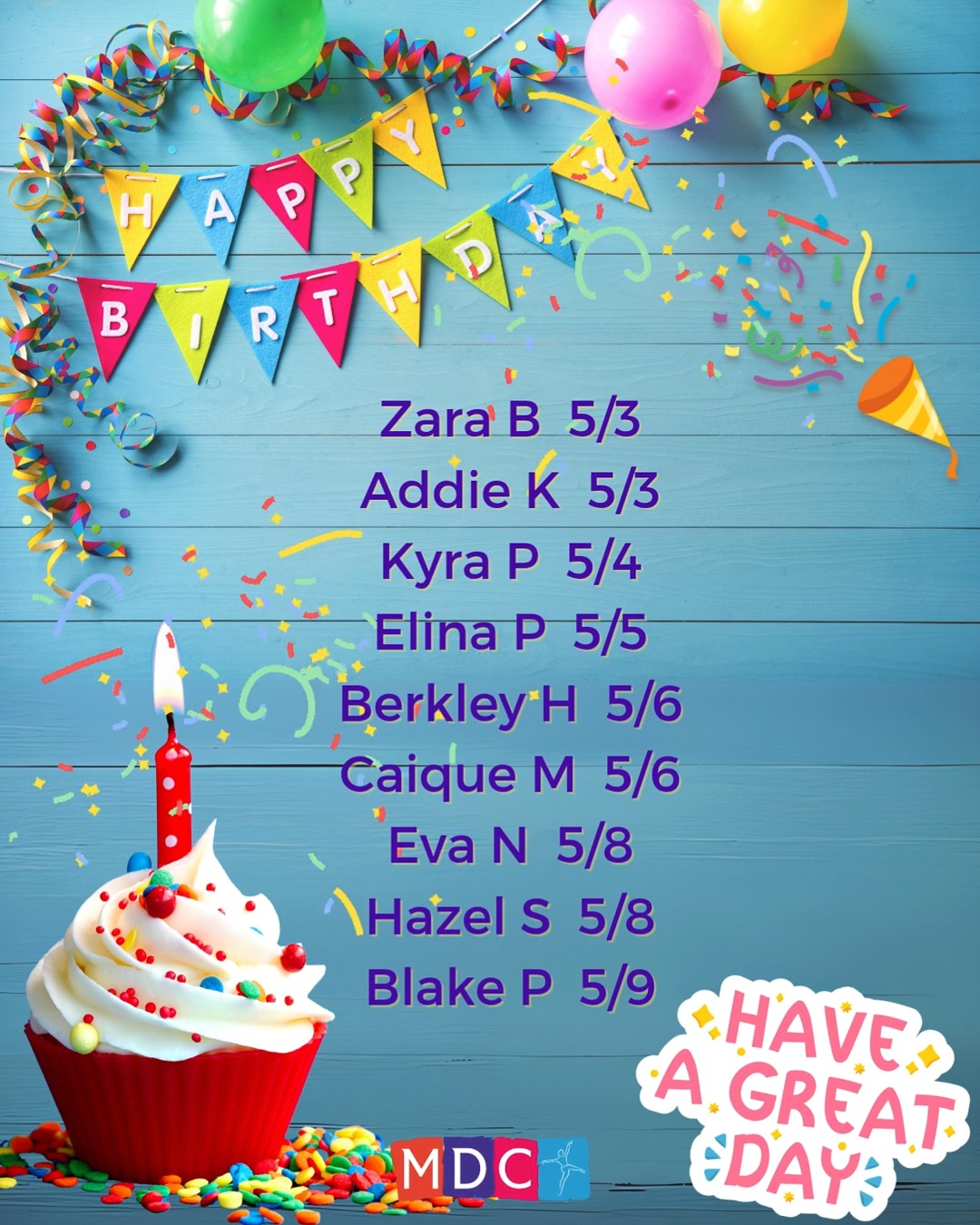 Happy birthday to our dancers celebrating this week! 🥳🎈 Enjoy YOUR day!
